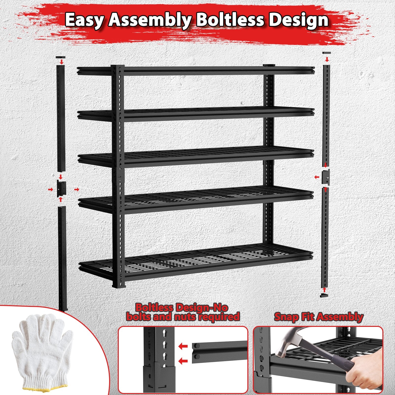 LOVMOR 48HDMS-PLR Free-Standing-Shelving - View #6
