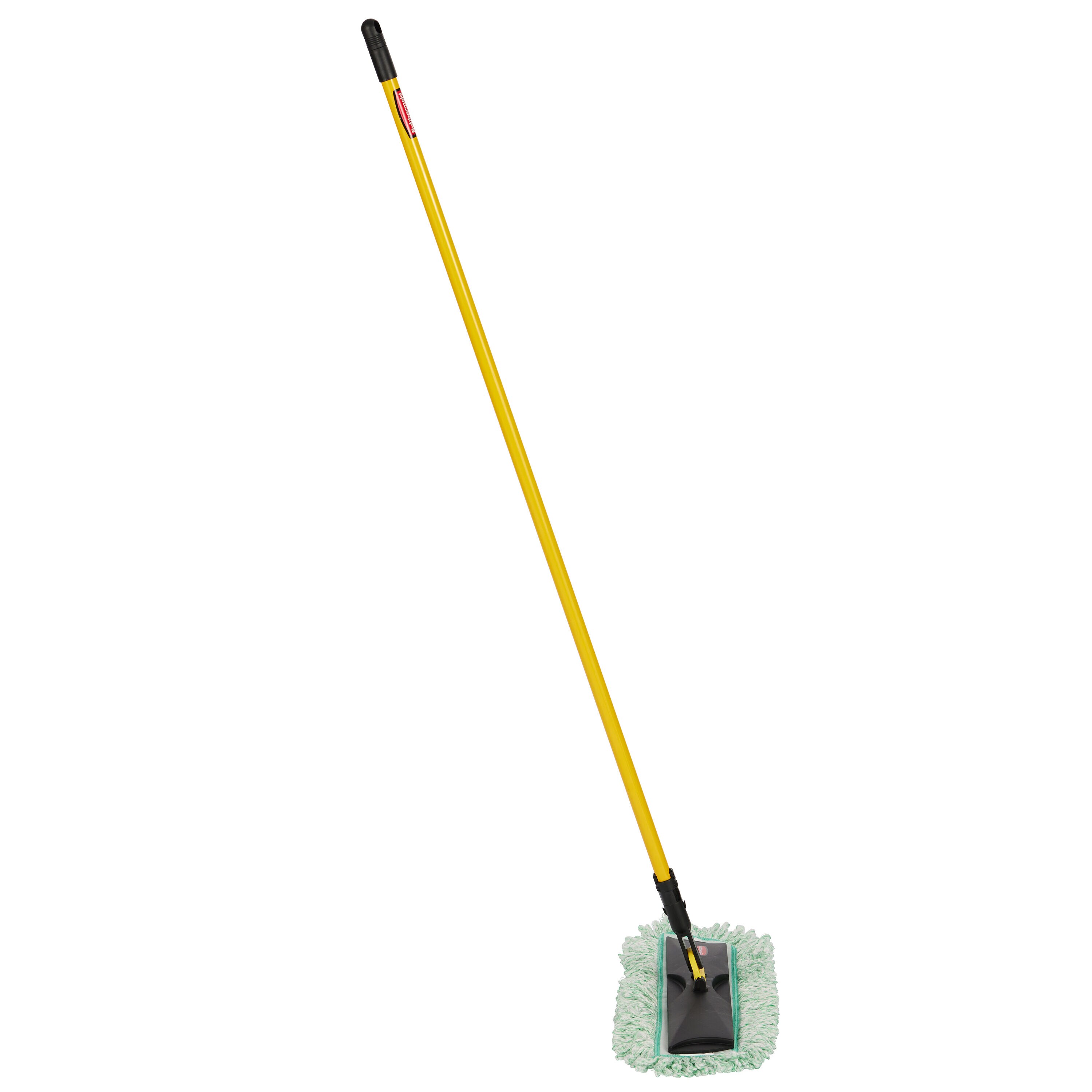 52 in. Steel Handle 18 in. Frame Light Commercial Wet Pad Spray Mop, Size: 18 Wide, Black