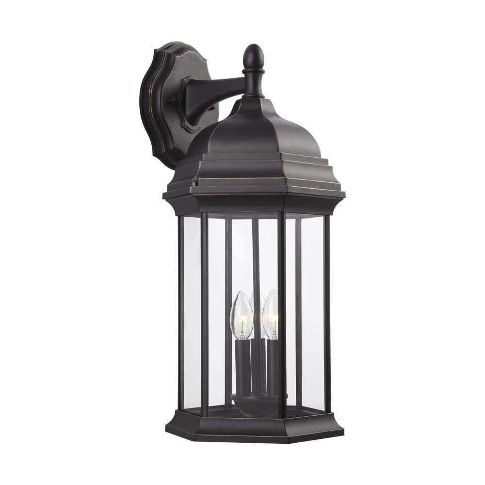 Generation Lighting 8738703EN-71 Sevier 3 -Light 23.2500-in H Antique Bronze Hardwired Outdoor Wall Light