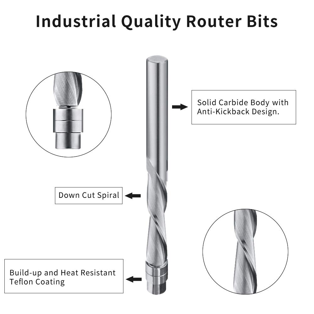 SenQWFa LDC0810Q373 Trimming-Cutout-Router-Bits - View #3