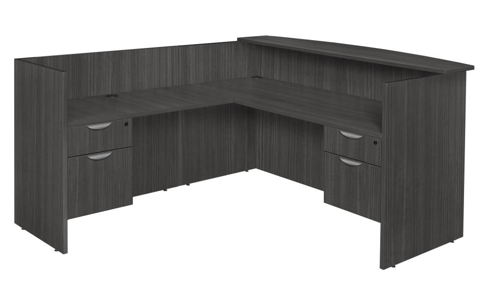 Regency LRDRT2BFAG Legacy 82-in Gray Modern/Contemporary Reception desk