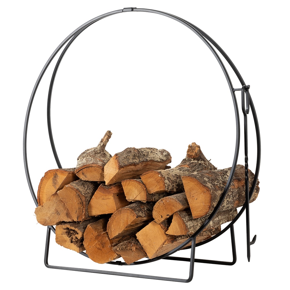Modern Ember A09012BK 41-Inches x 40-Inches x 14-Inches Metal Log rack