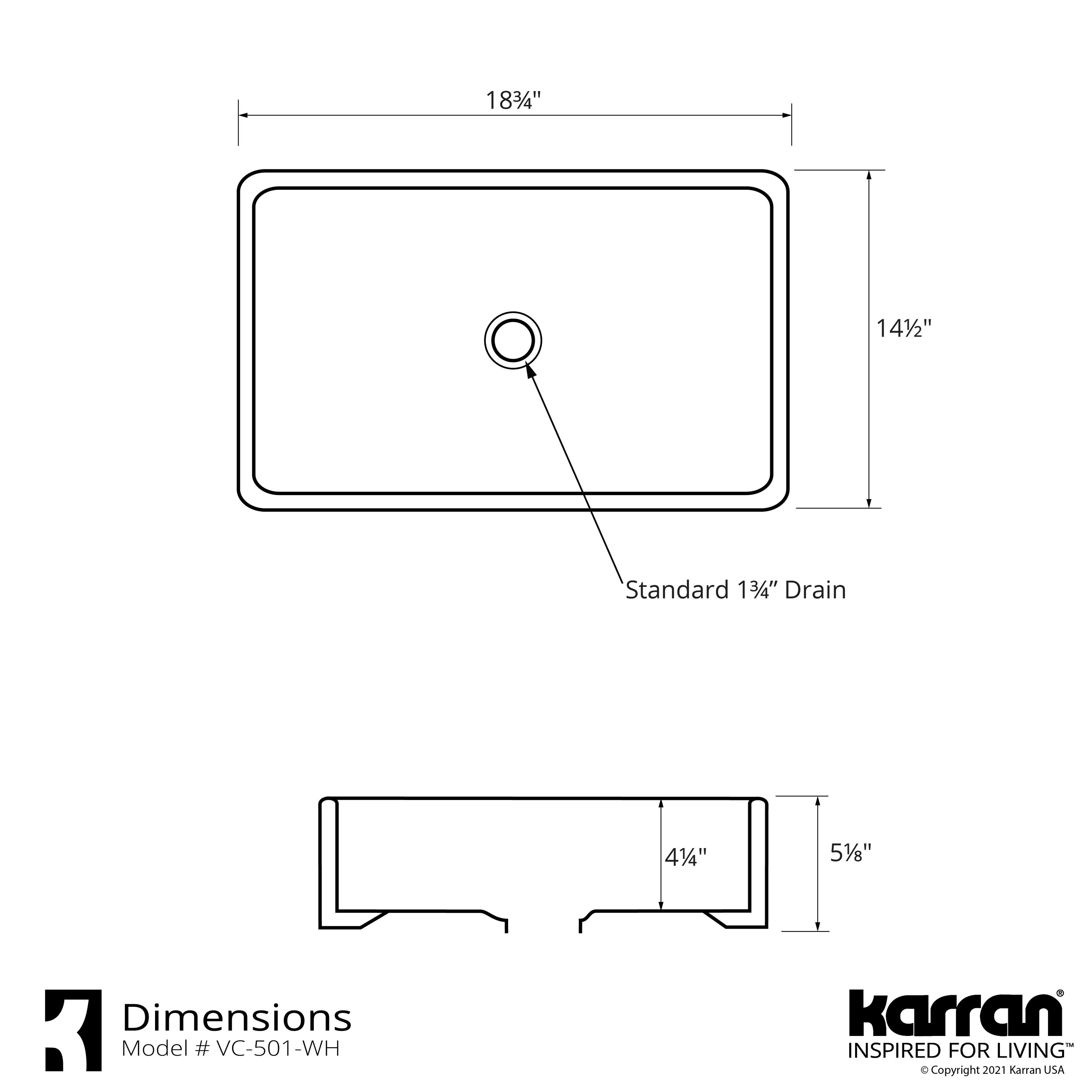 Karran VC-501-WH Bath-Sink - View #4