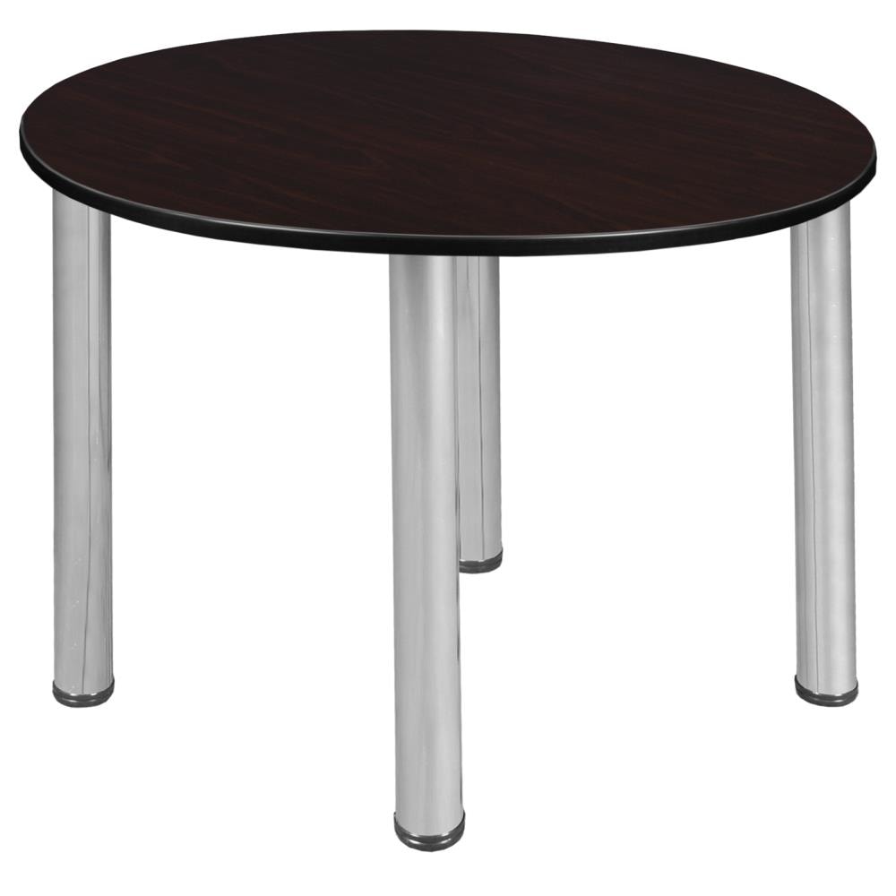 Regency TB3618RNDMWBPCM Breakroom Brown 4-Person Training Table (36-in W x 29-in H)
