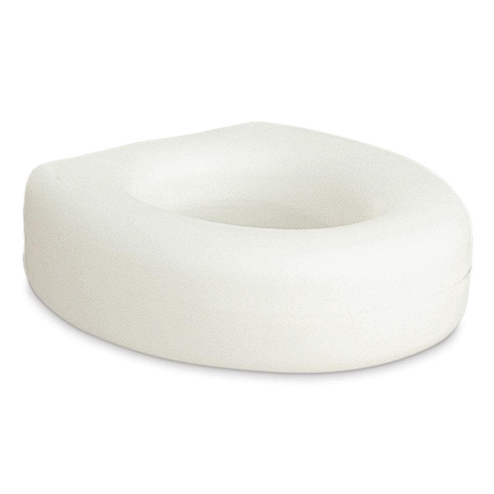 Medline 5 inch Elevated Locking Toilet Seat Without Arms, White, Microban Treated | G4-111MX1