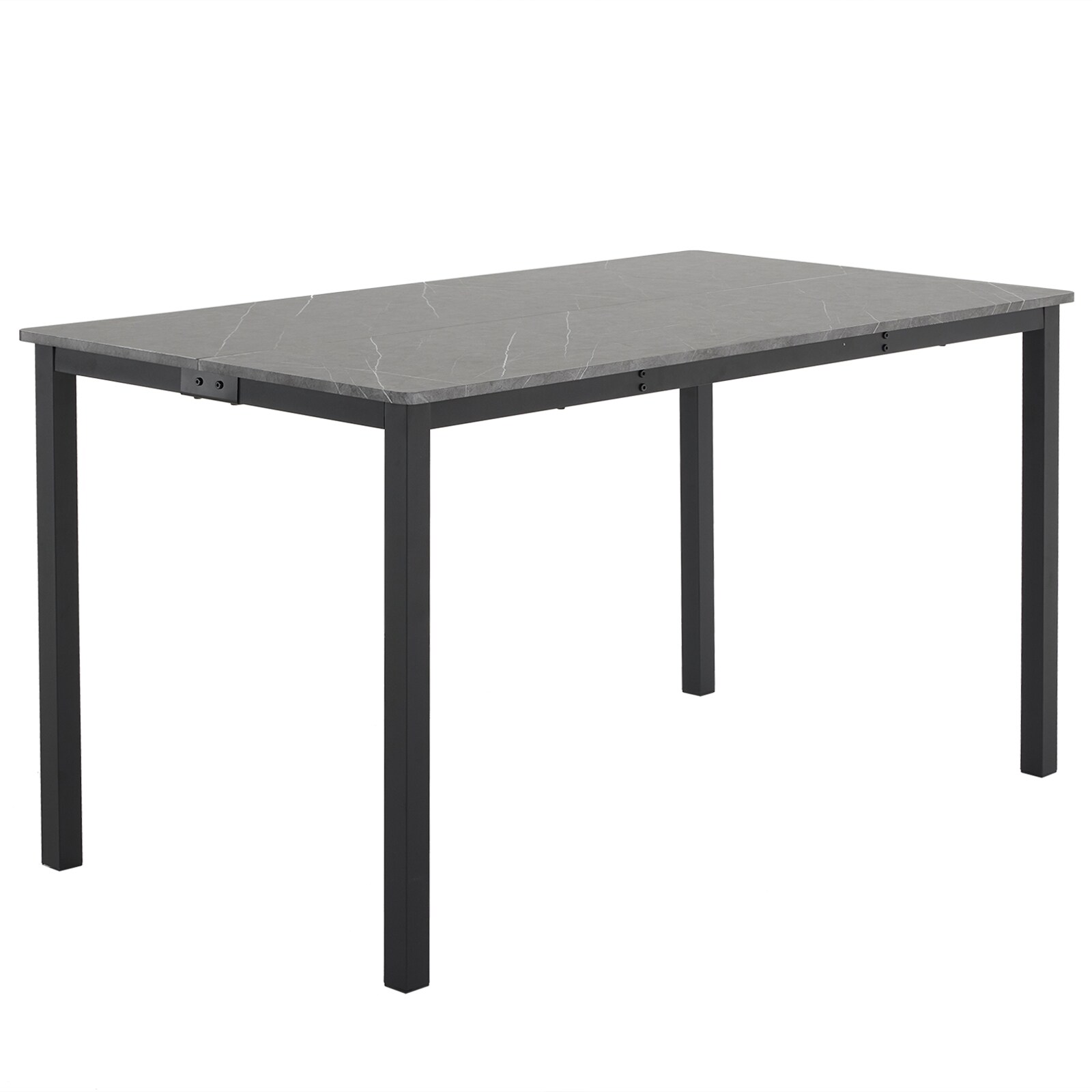 Winado LO1G52003690 Gray Casual Dining Table, MDF with Grey Iron 47.25-in L x 29.93-in H