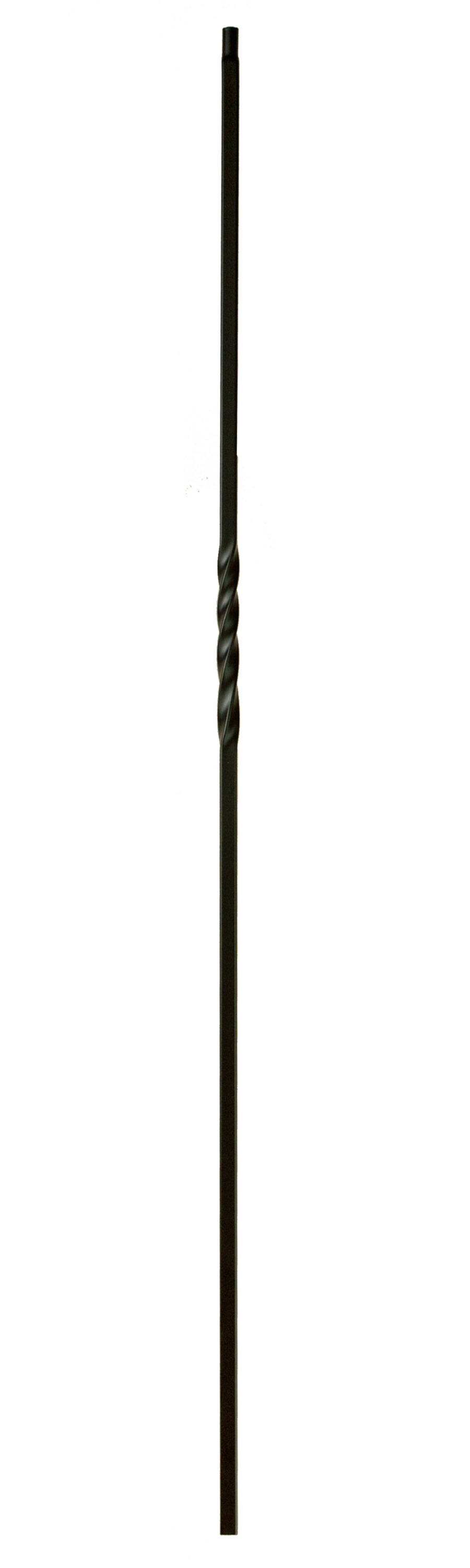 WM Coffman 800980 44-in x 0.5-in Satin Black Wrought Iron Pin Top Square Stair Baluster
