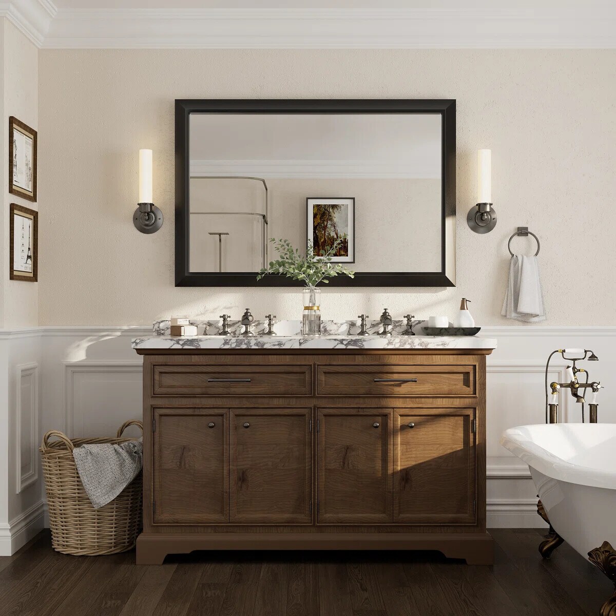 YQP YQP-D-RA12080-B Framed-Bath-Mirrors - View #2
