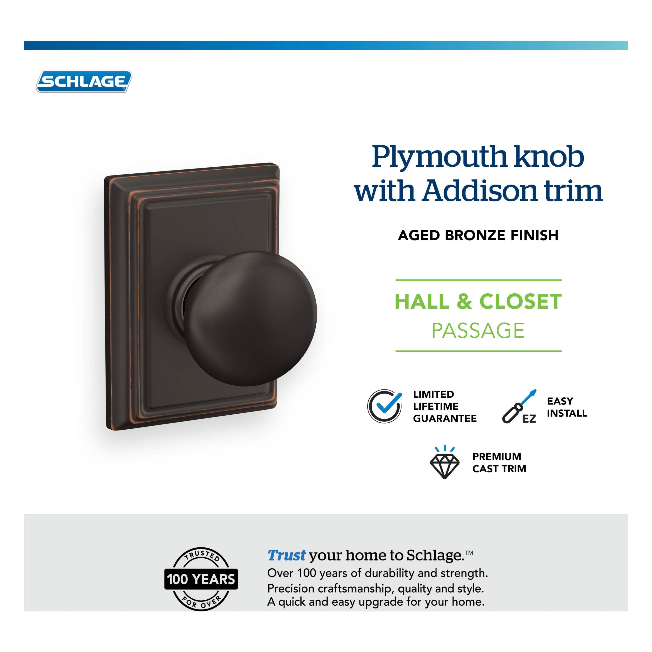 Schlage F10 PLY 716 ADD Door-Knobs - View #6