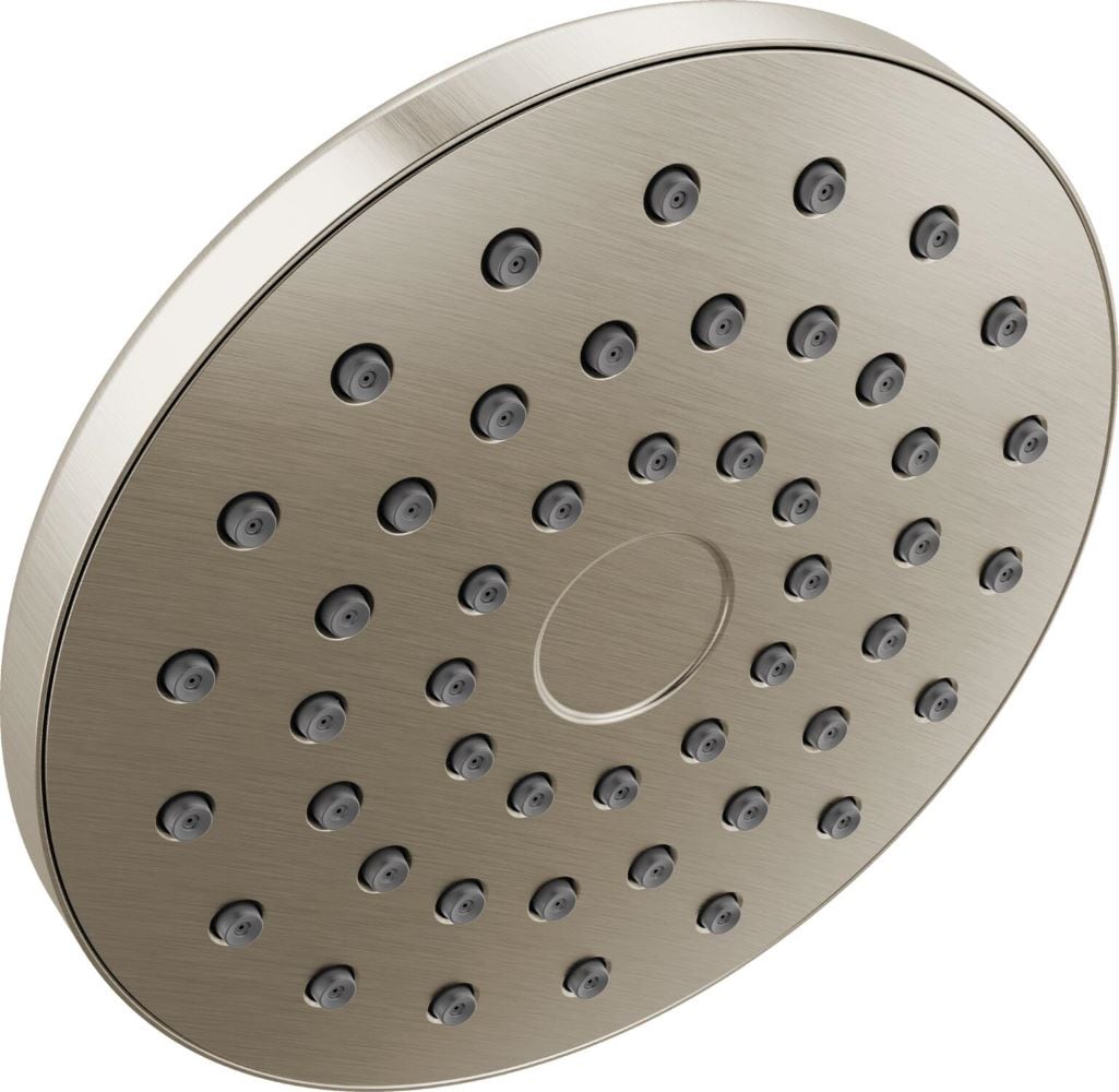 Delta 75100DSN PivotPro 1 -Spray Spotshield Brushed Nickel 7-in Round Rain High Pressure Shower Head 2.5 GPM