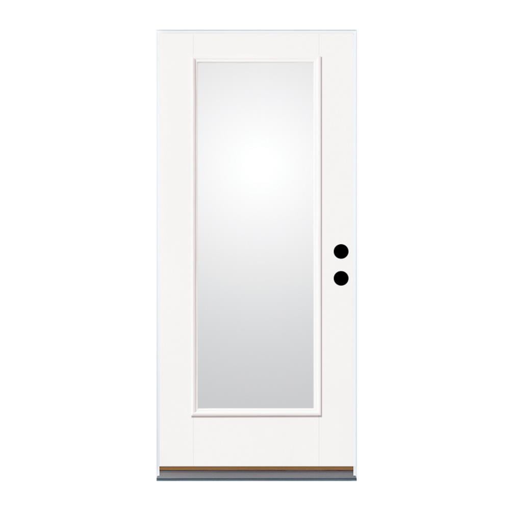 Therma-Tru Benchmark Doors 36-in X 80-in Fiberglass Full Lite Right ...