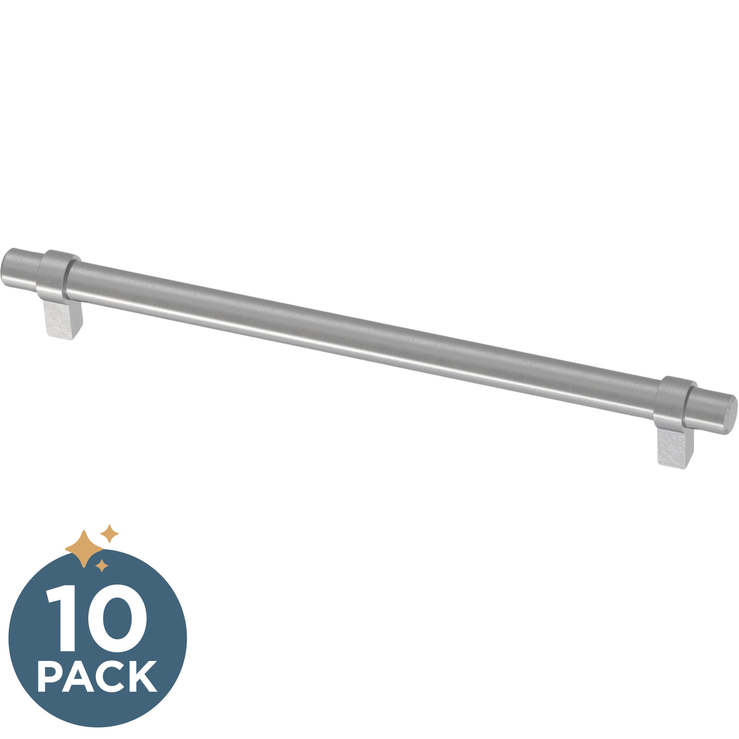 Franklin Brass P46653K-SS-B Simple Wrapped Bar 8-13/16-in , 224mm Center to Center Stainless Steel Rectangular Bar 10 -Pack
