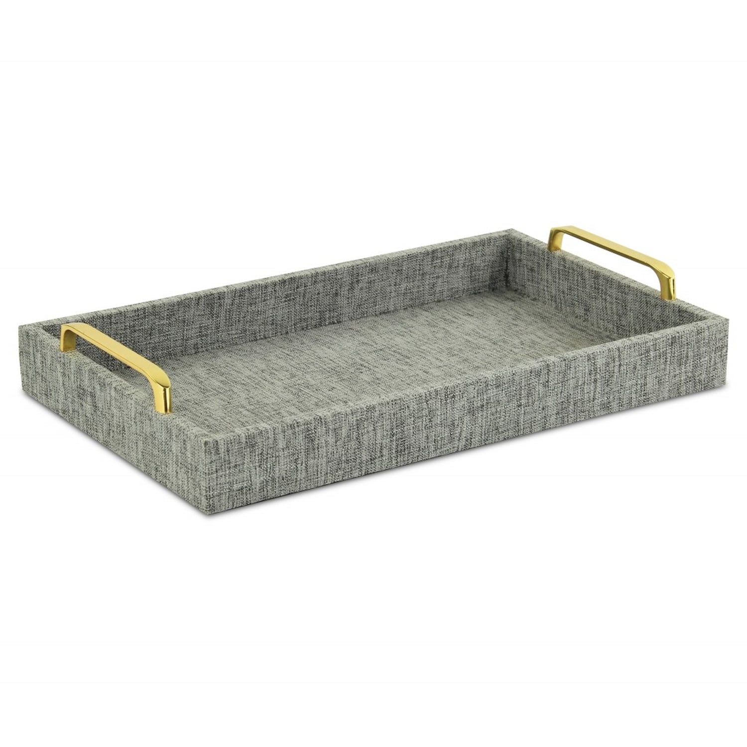 HomeRoots 4000401793 2.5-in x 15.75-in Gray Rectangle Serving Tray