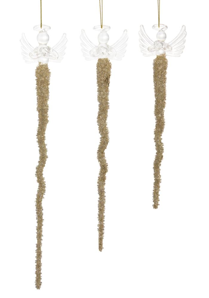 Melrose International 76972DS 3-Pack Multiple Colors/Finishes Angel Indoor Ornament Set