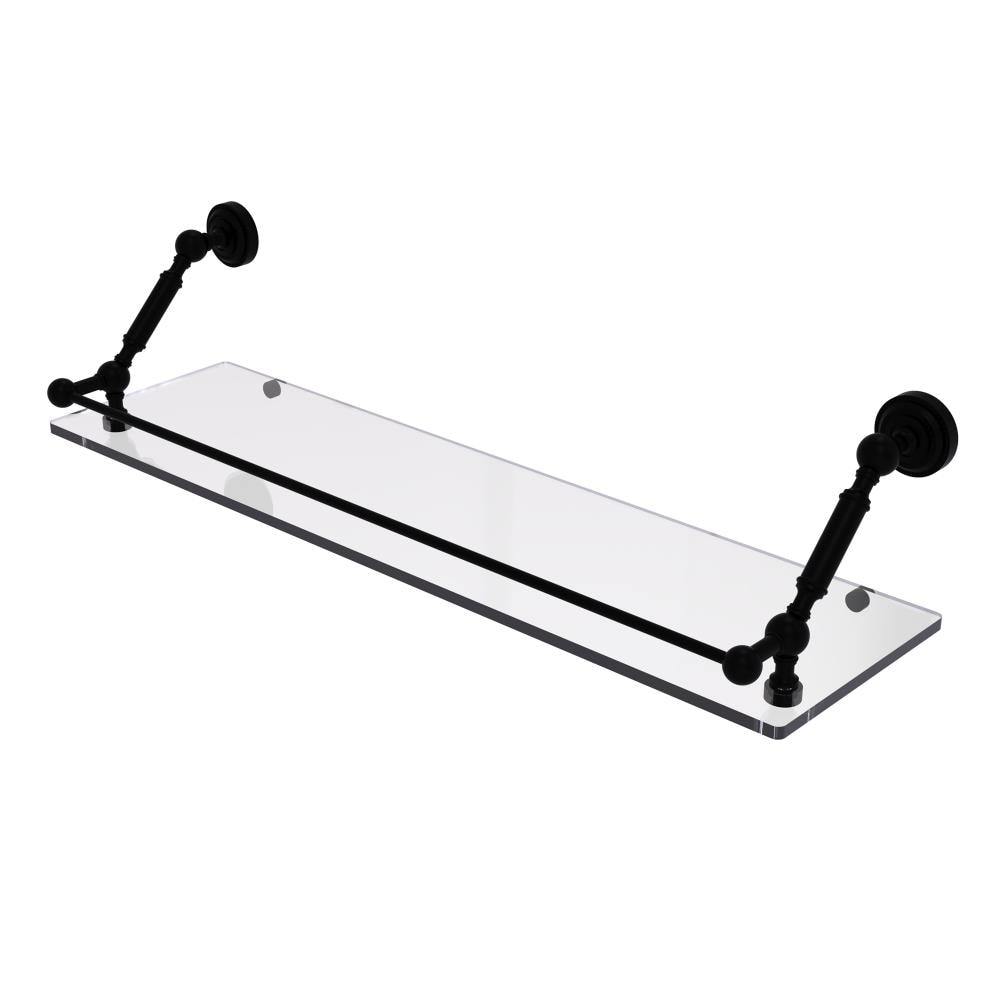 Allied Brass DT-1-30-GAL-BKM Dottingham Matte Black Wall mount Bathroom Shelf ( 30-in x 7.3-in x 8-in )