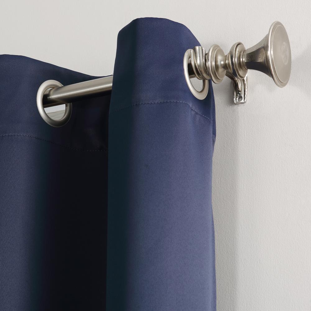 Navy Blackout Grommet Polyester 63" Window Curtain Panel