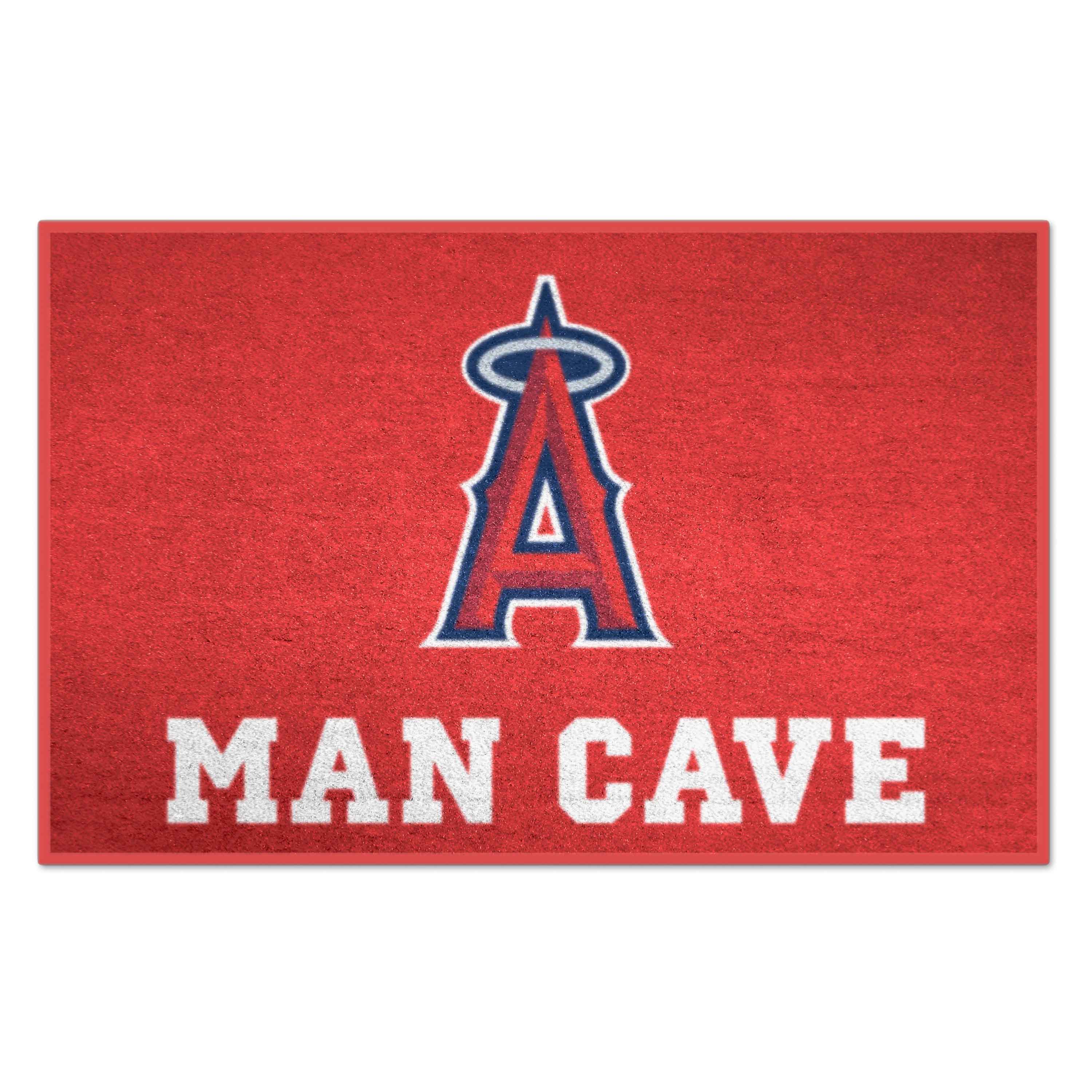 FANMATS 22419 MLB Man Cave Starter 2 x 3 (ft) Tufted Nylon Red Rectangular Indoor Throw rug