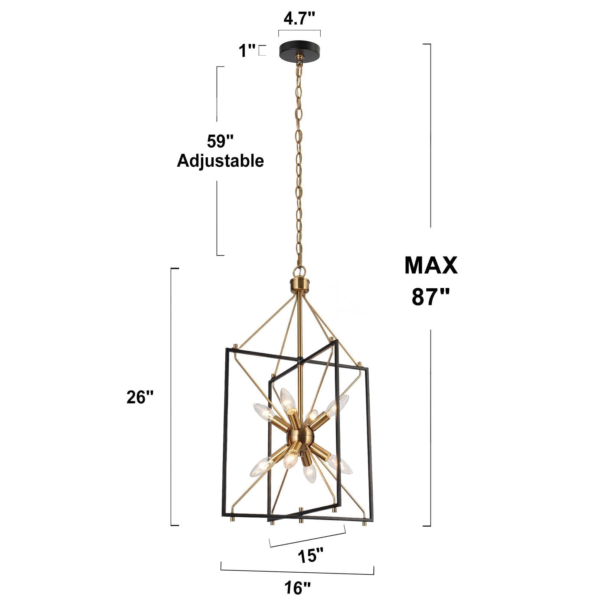 ZEVNI Melodia Modern Contemporary 8-Light Polished Gold Transitional ...