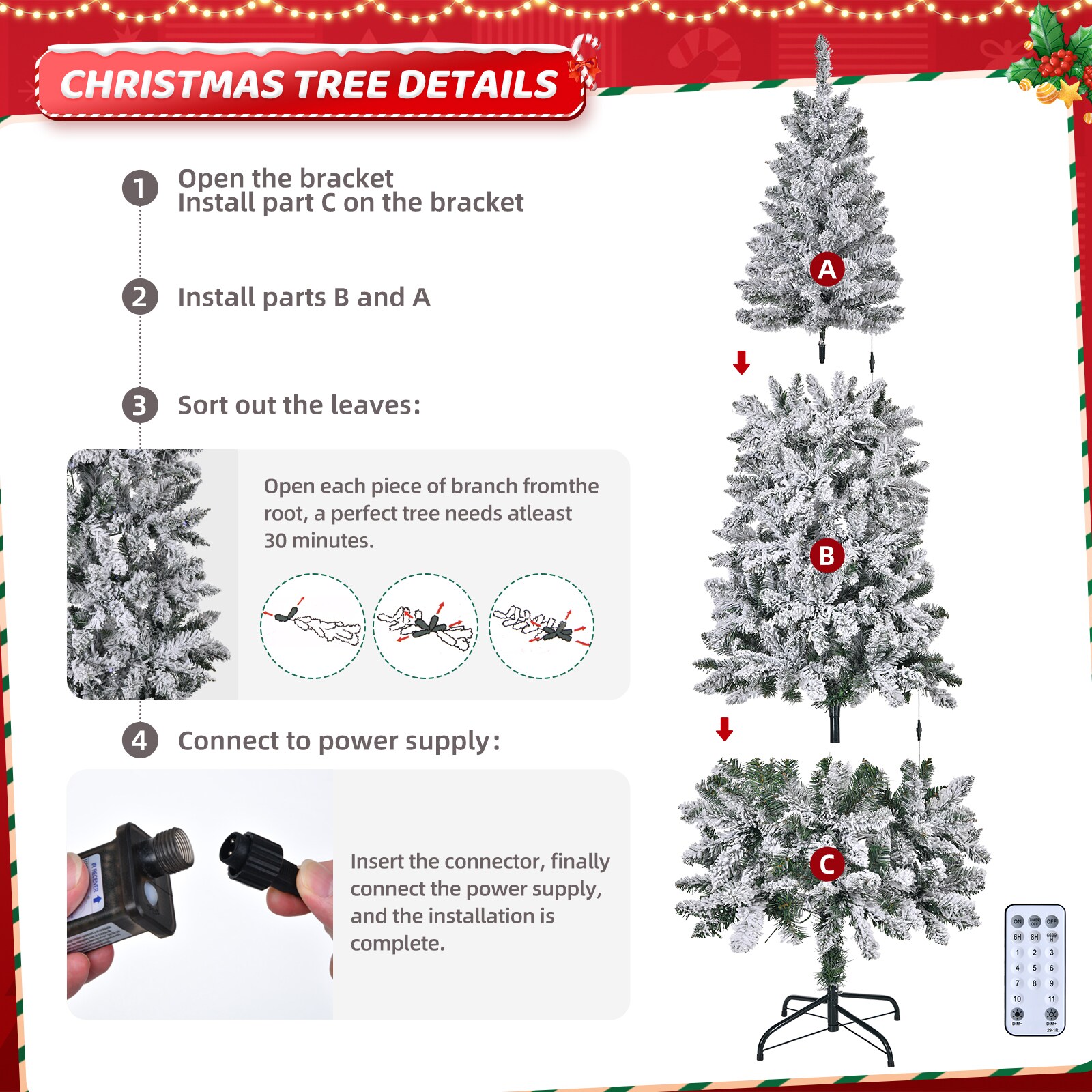 Fenbeli LTLWFL006 Artificial-Christmas-Trees - View #11