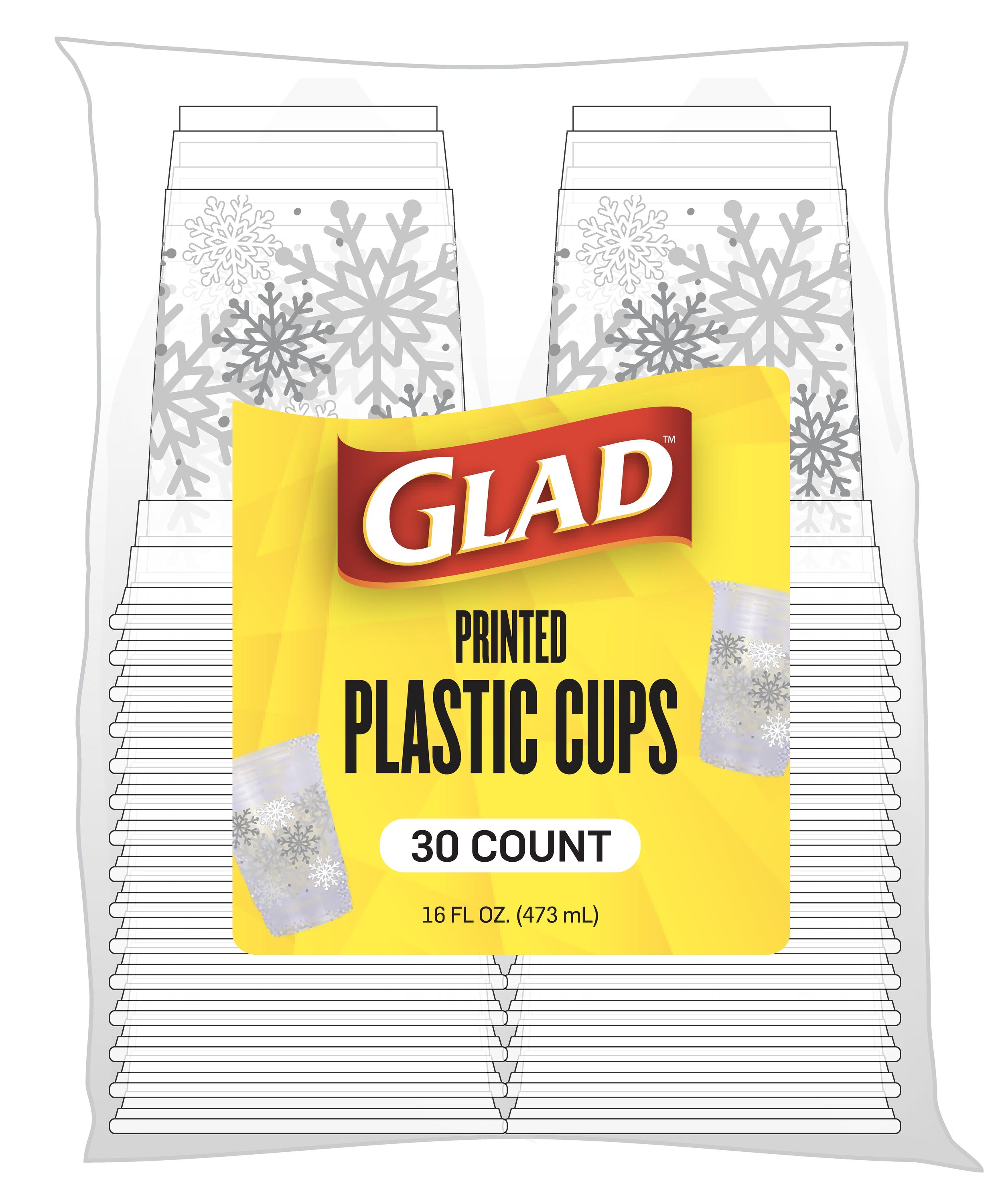 Solo Disposable Plastic Cups, Clear, 18oz, 25 Count