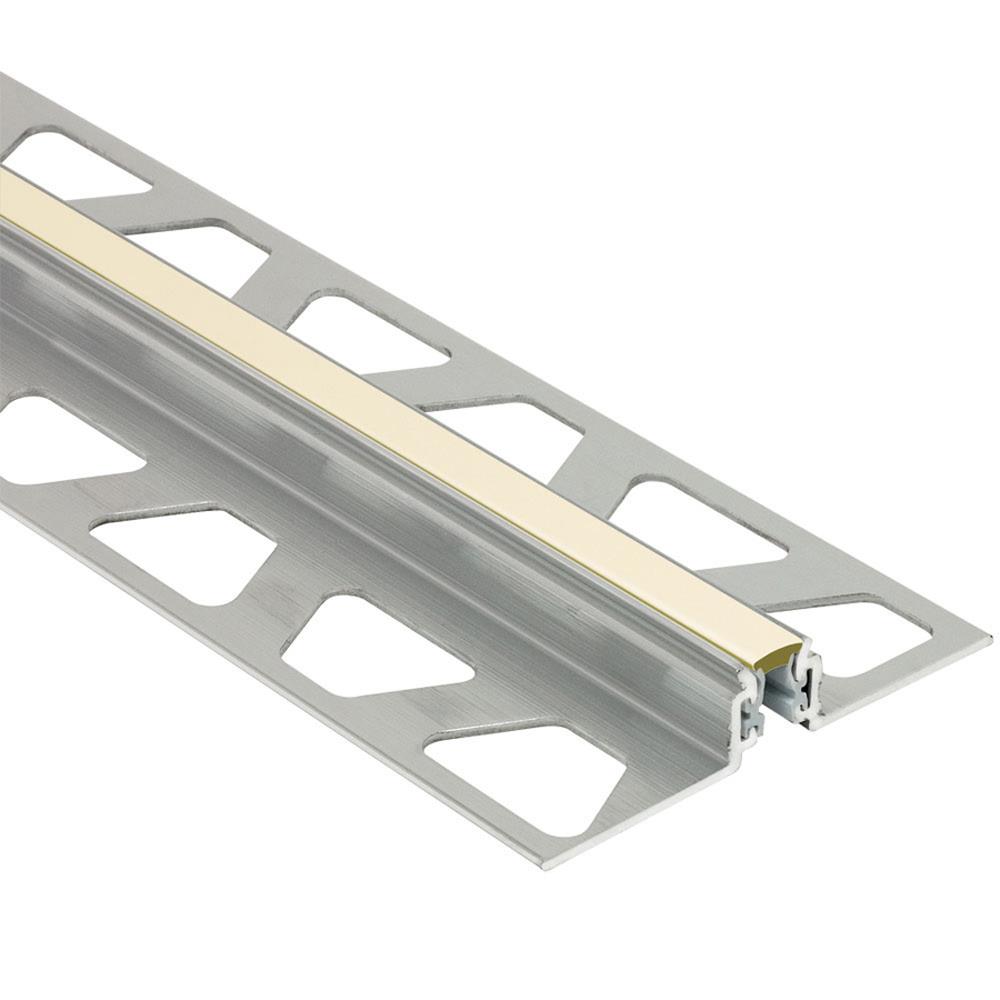 Schluter Systems AKWS100SP Dilex-AKWS 0.375-in W x 98.5-in L Sand pebble Aluminum Movement joint Tile Edge Trim