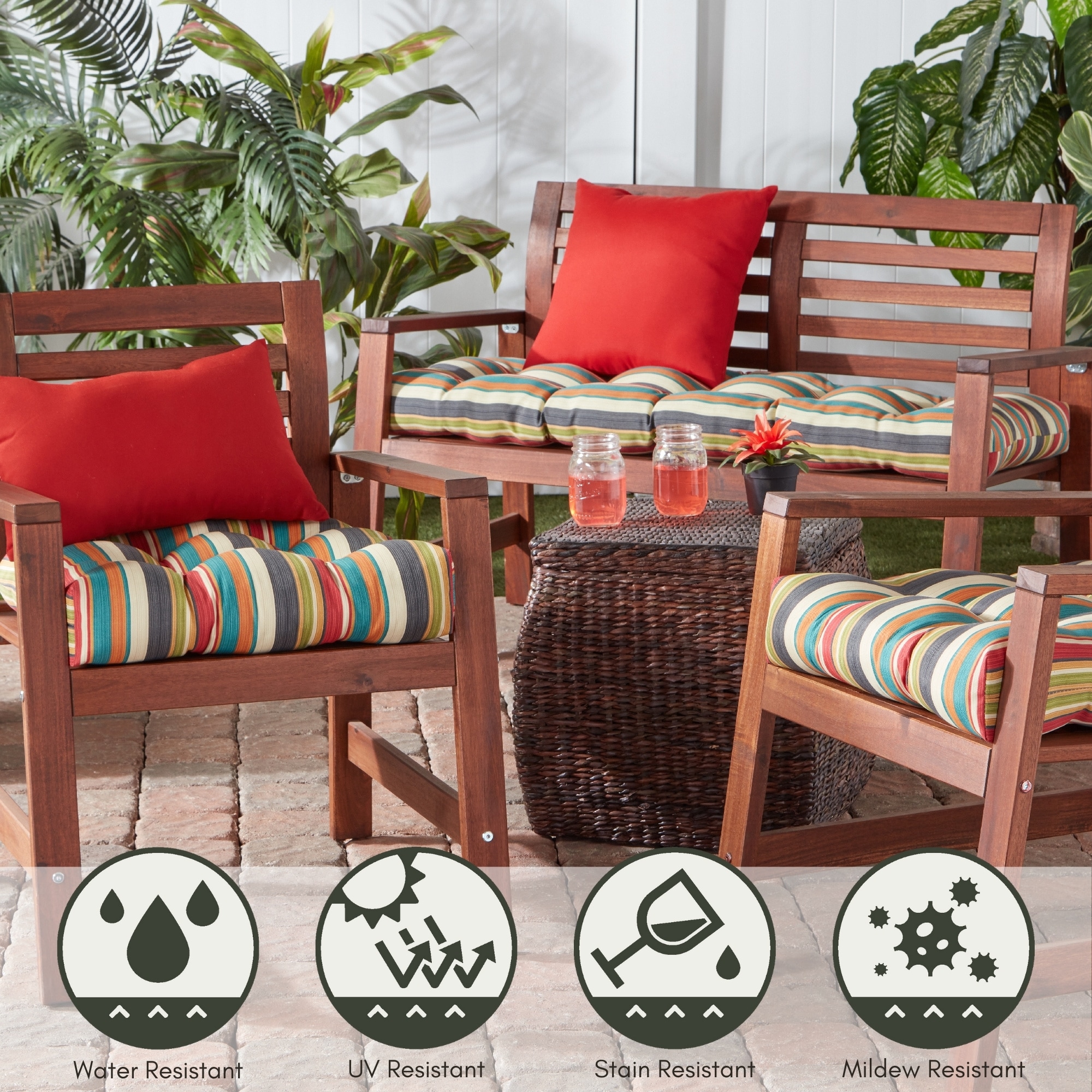 Greendale Home Fashions OC4800-SUNSET Patio-Furniture-Cushions - View #4