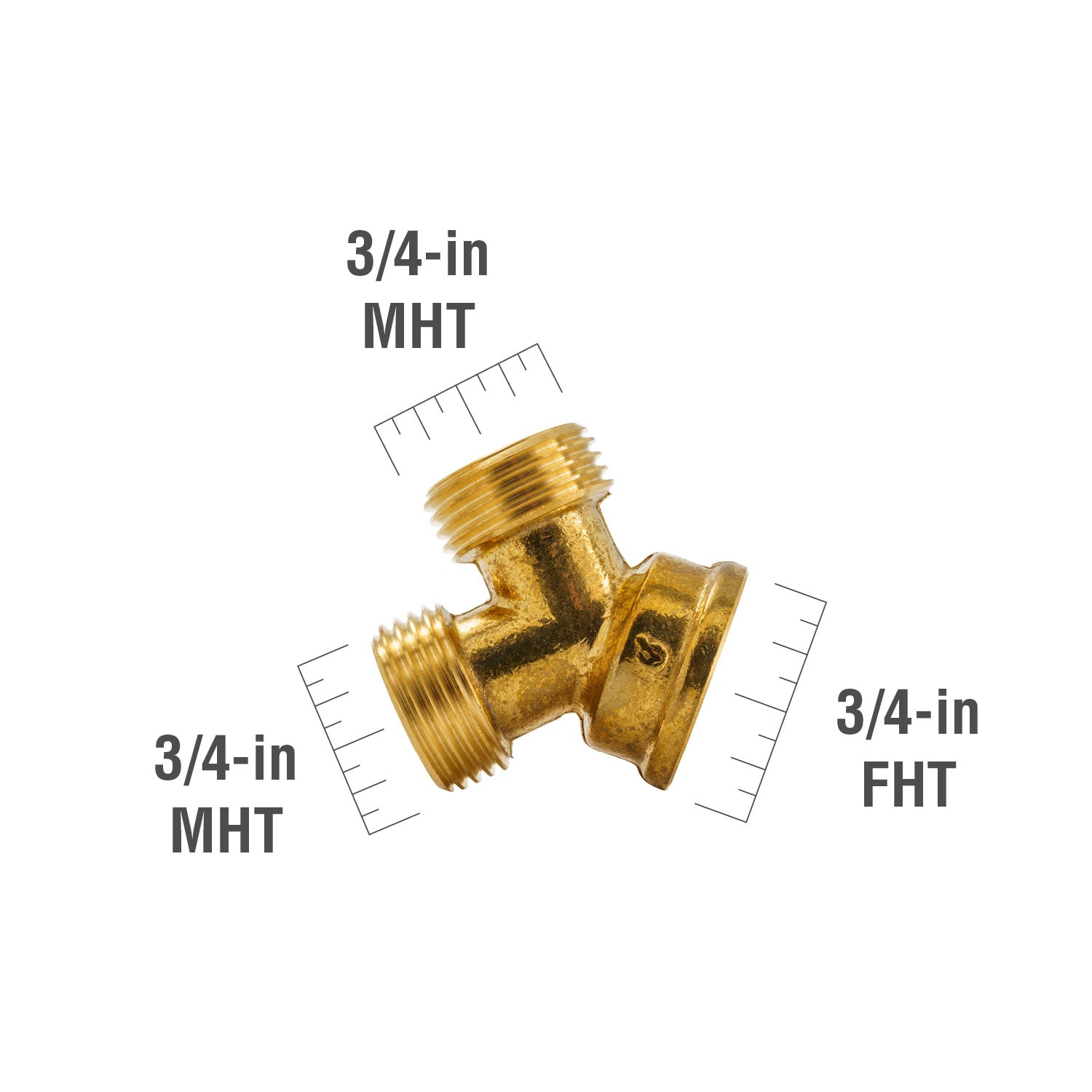 Proline Series 3/4-in x 3/4-in Threaded Wye Fitting in the Brass Fittings  department at