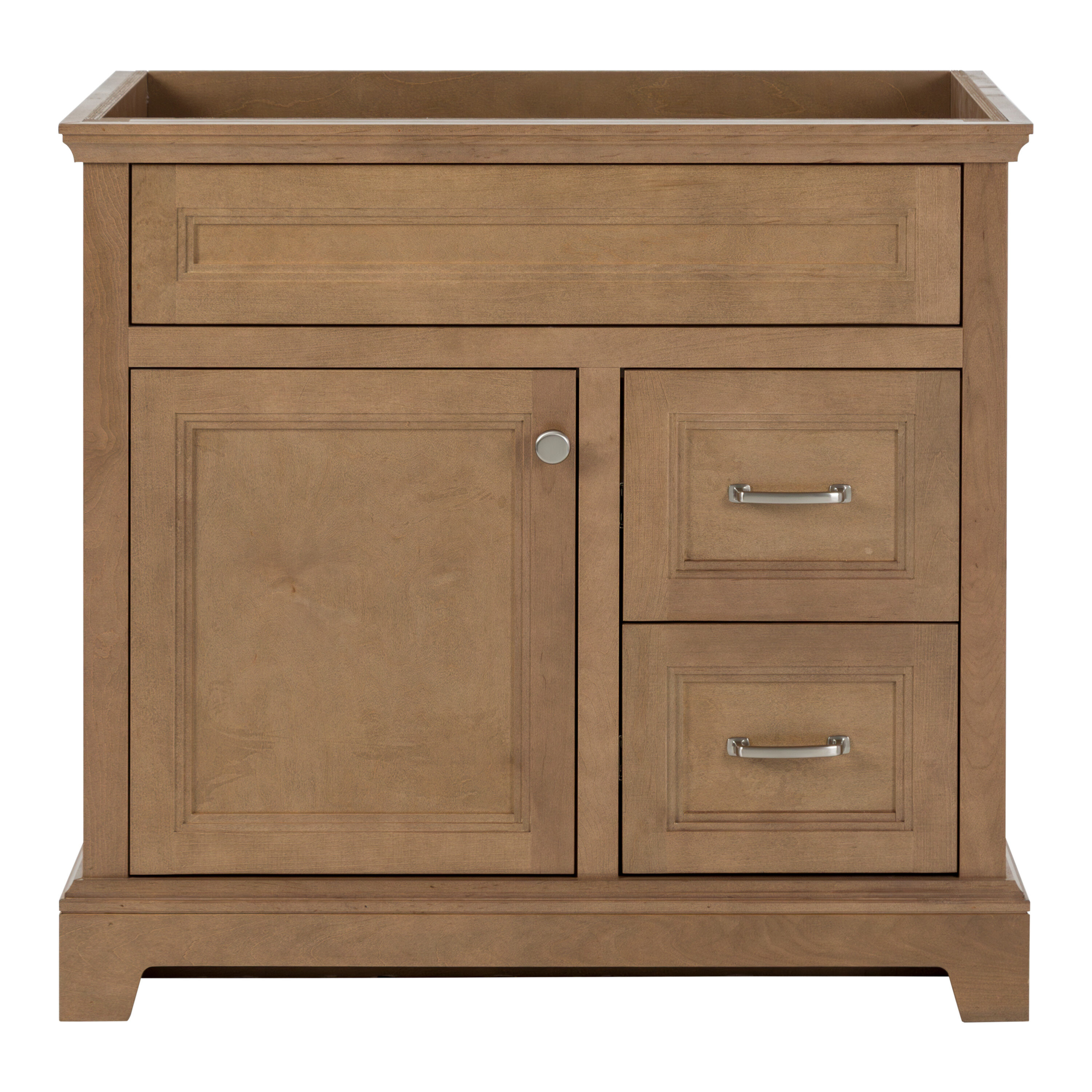 Merrill 36-in Sand Bathroom Vanity Base Cabinet without Top in Brown | - Style Selections W027836P1-SD