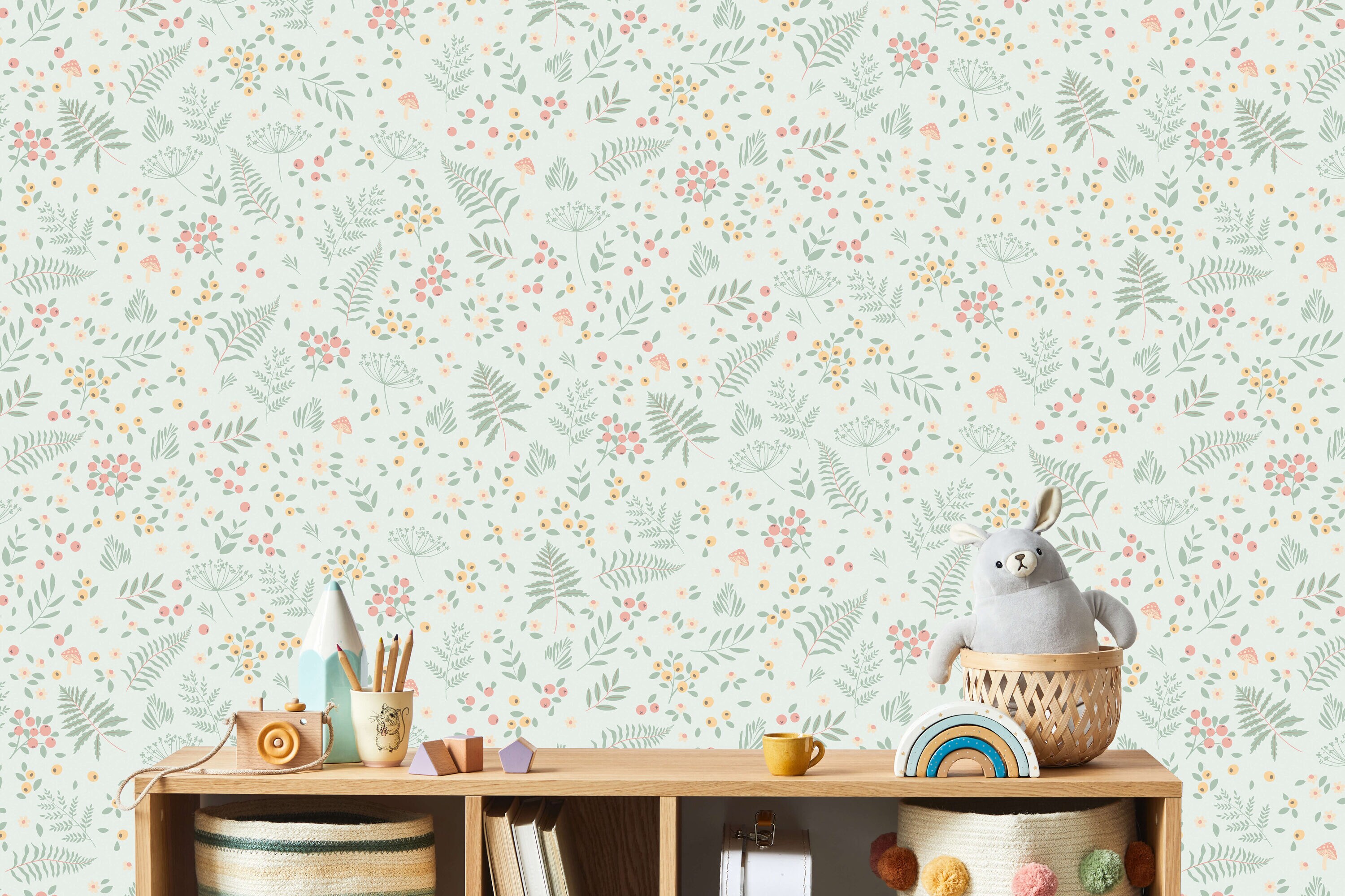 Veer Decor Bramble and Bloom Green Wallpaper in the Wallpaper ...