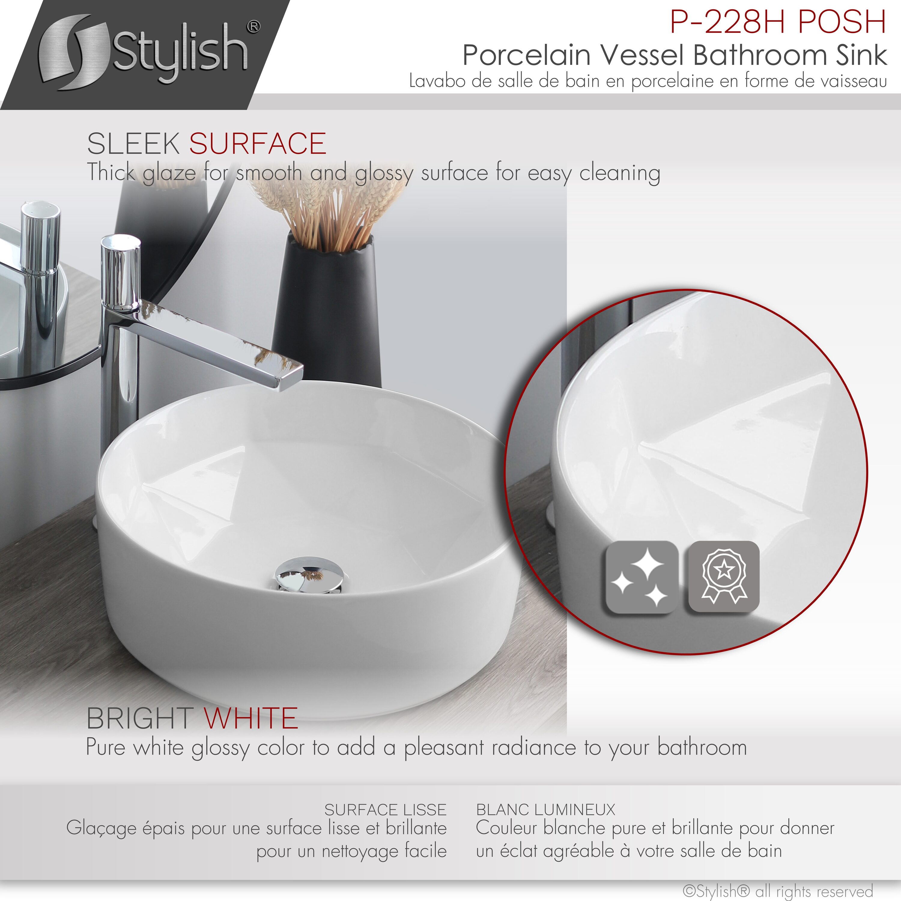 Stylish P-228H Bath-Sink - View #3