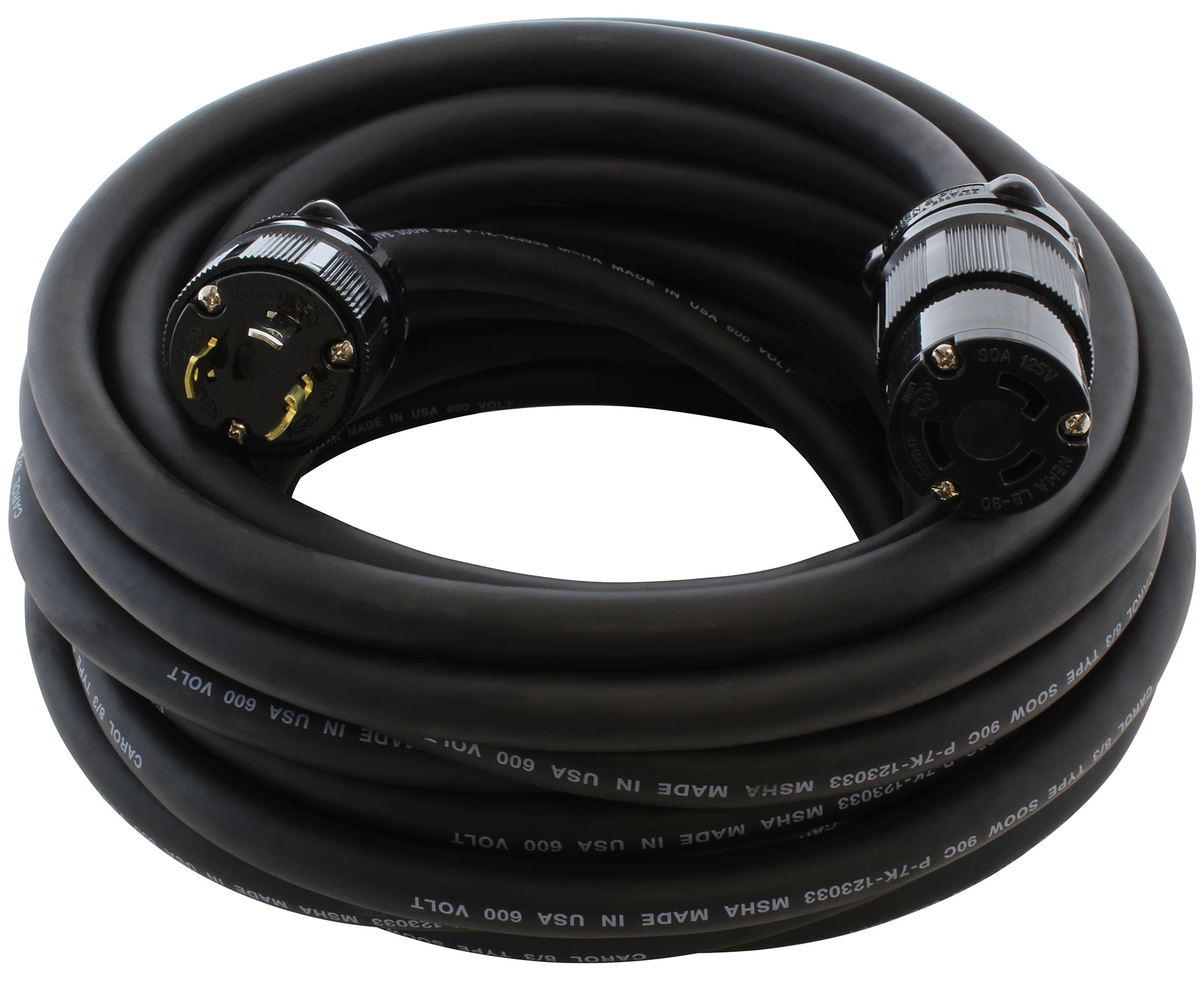 AC WORKS 10ft Super-Duty L5-30 Cord 10-ft 8/3-Prong Indoor/Outdoor
