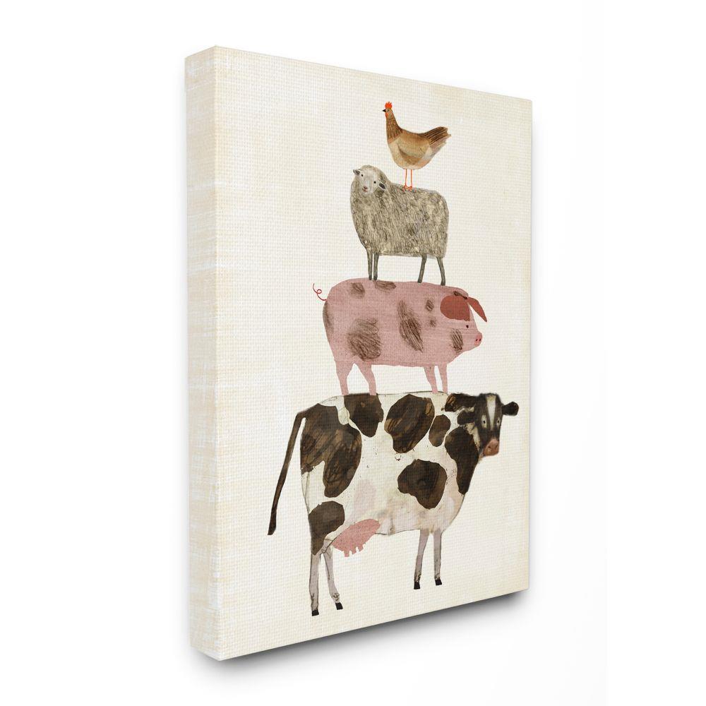 8" to 3" Set of 4 Farm Animals Cow Pig Sheep Chicken Rusty Metal Wall Art Craft 
