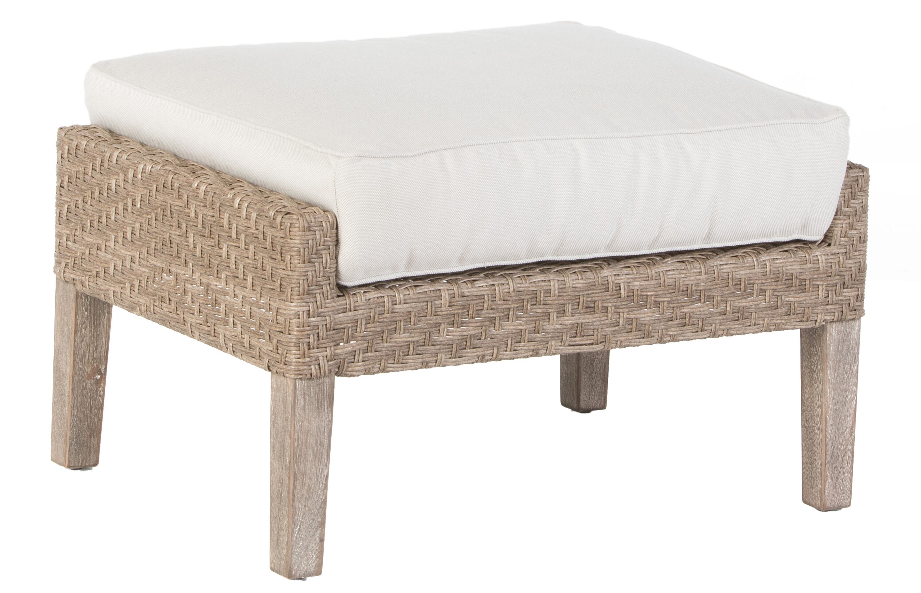 Alfresco Home 46-1314 Cornwall Brown Wood Ottoman