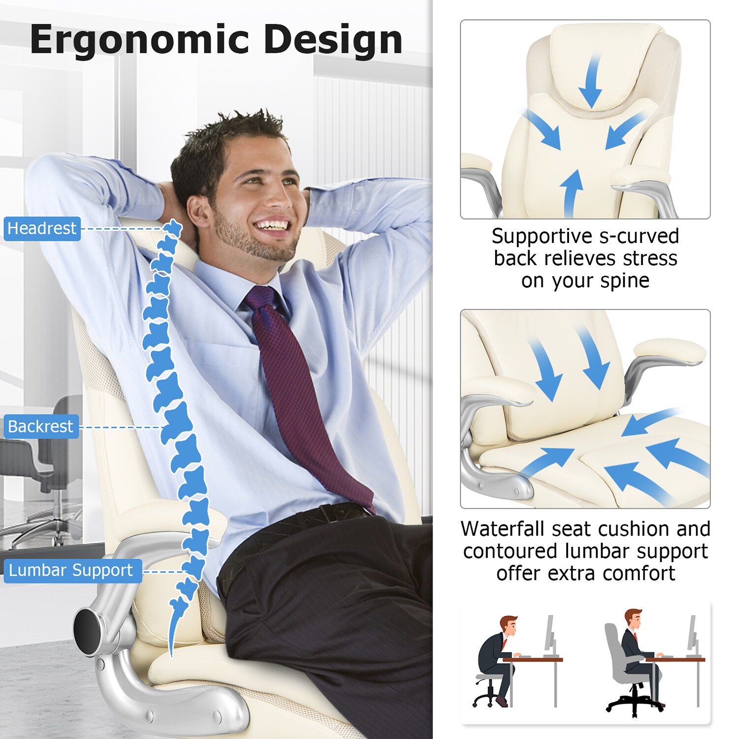 GZMR GZ-MD-2-BKYL Office-Chairs - View #9