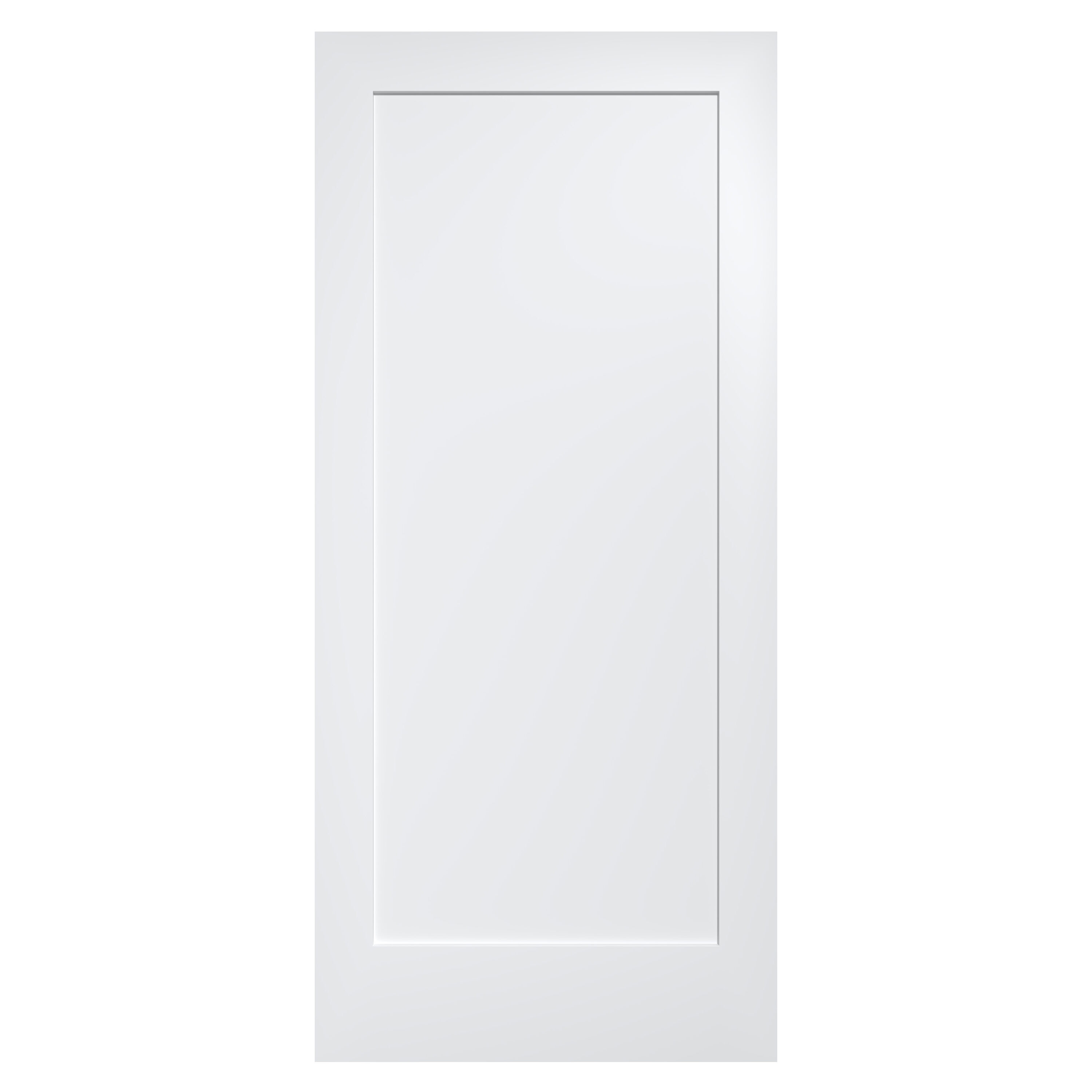 Camaflexi 1PP26 1 Panel 26-in x 80-in White 1-panel Smooth Solid core Primed Pine Wood Slab Door