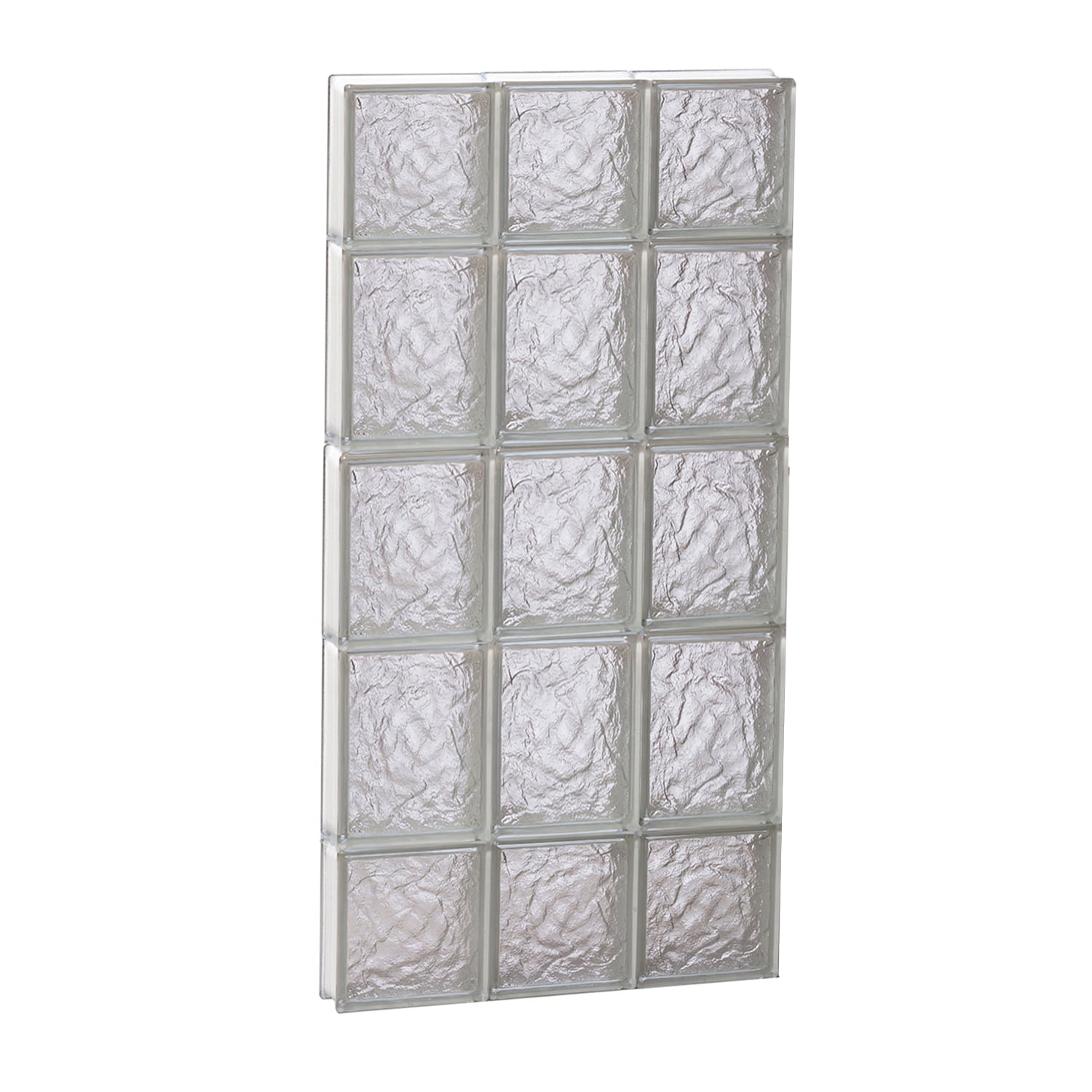 REDI2SET S1836IS Ice Glass 17.25-in x 34.75-in Frameless Replacement Glass Block Window