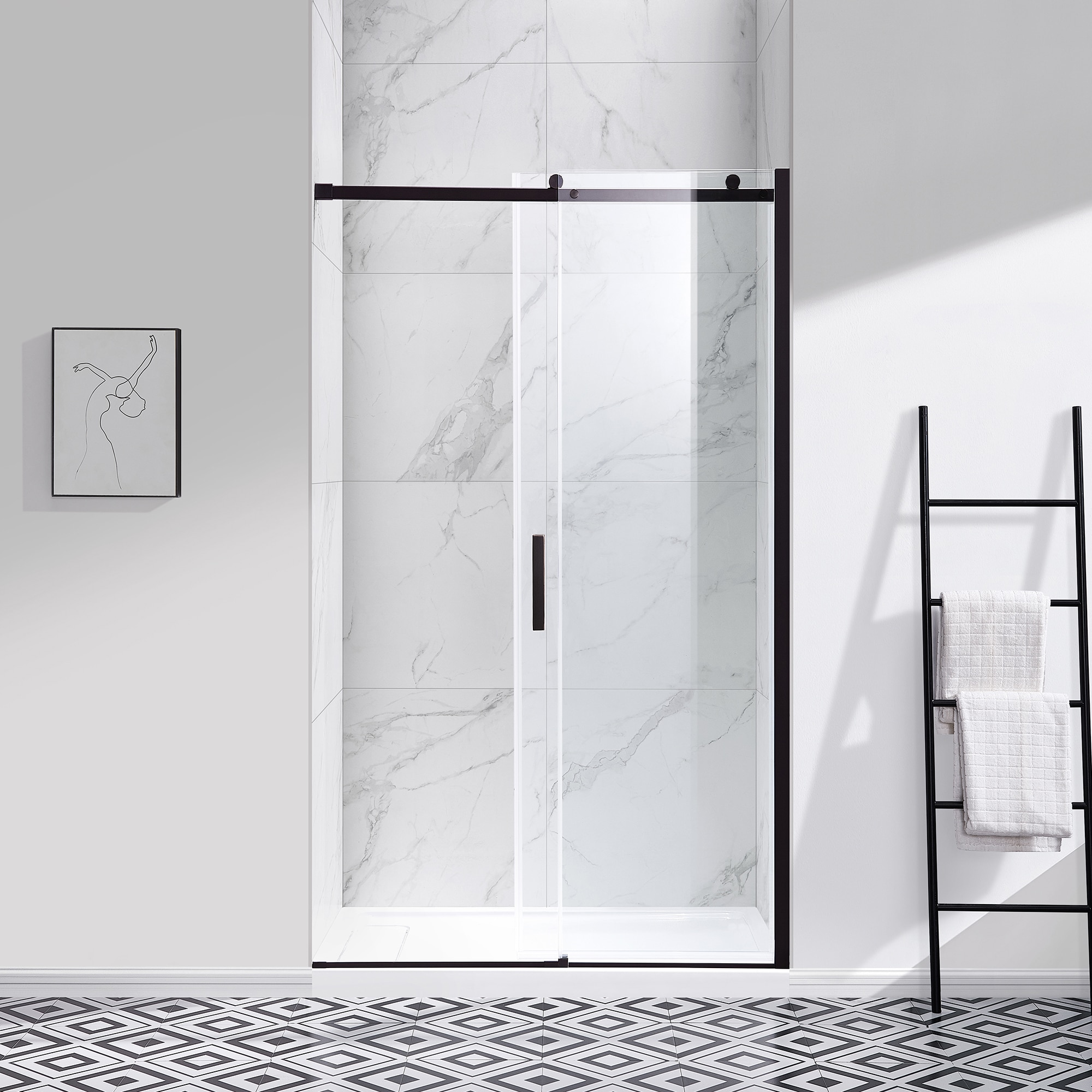 allen + roth 15SGP-DAVI48-ORB Shower-Doors - View #2