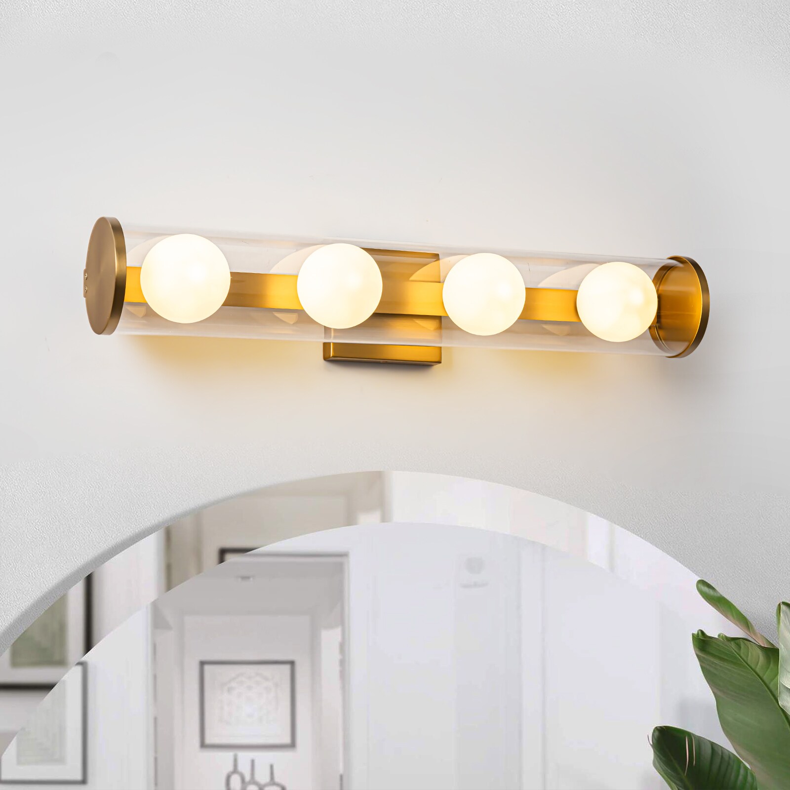EDISLIVE Y81010000051508 24-in 4 -Light Gold Modern/contemporary Vanity light