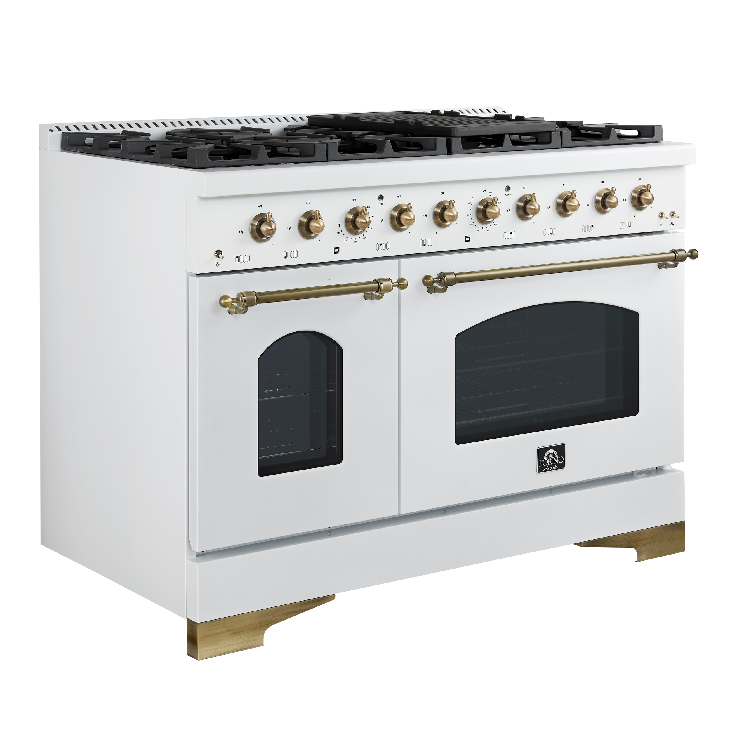 FORNO FFSGS6219-48WHT Double-Oven-Gas-Ranges - View #3