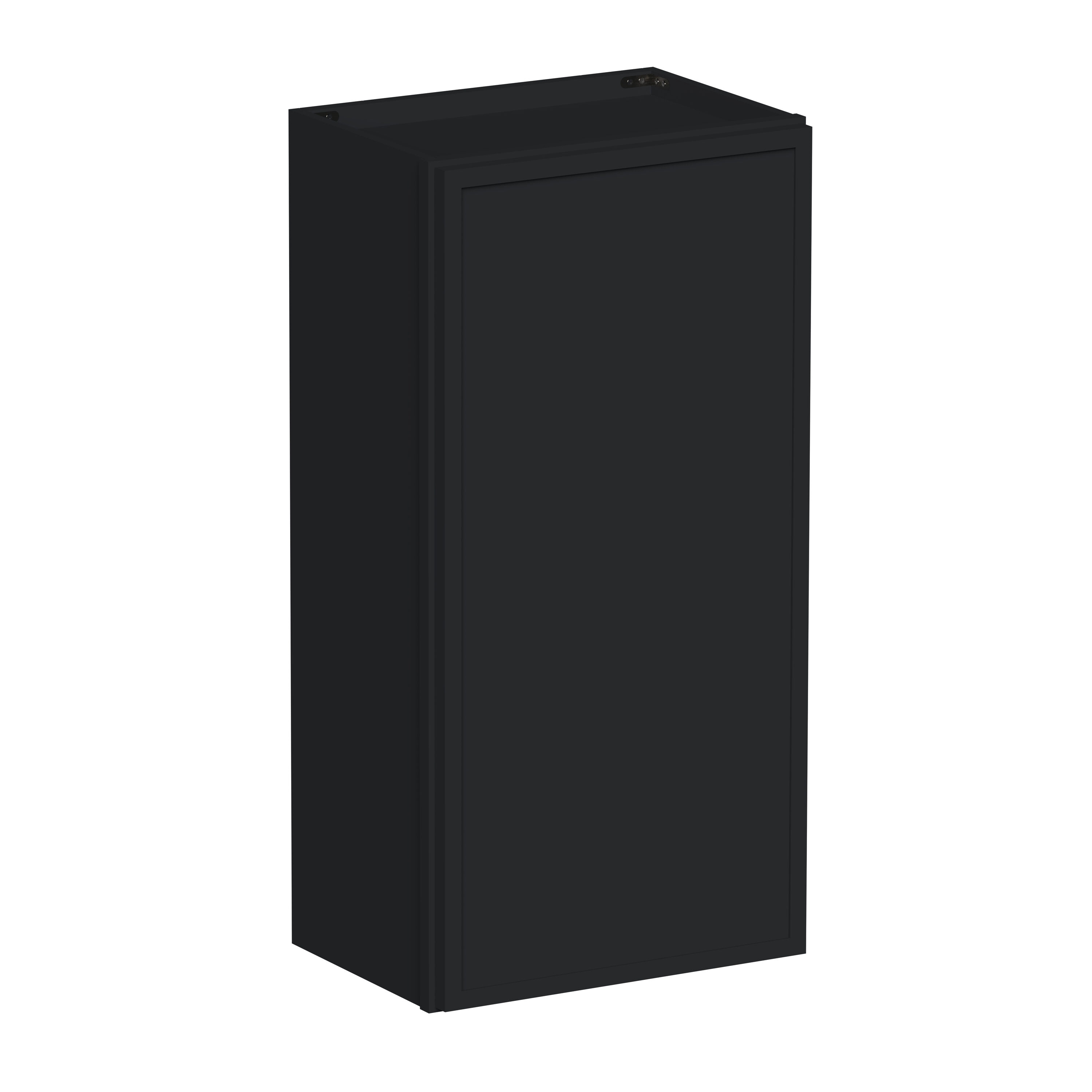 Boyel Living 18-in W x 36-in H x 12-in D Black Shaker Ready-to-Assemble Kitchen Wall Cabinet with Soft-Close Hardware #BL-W1836SSE