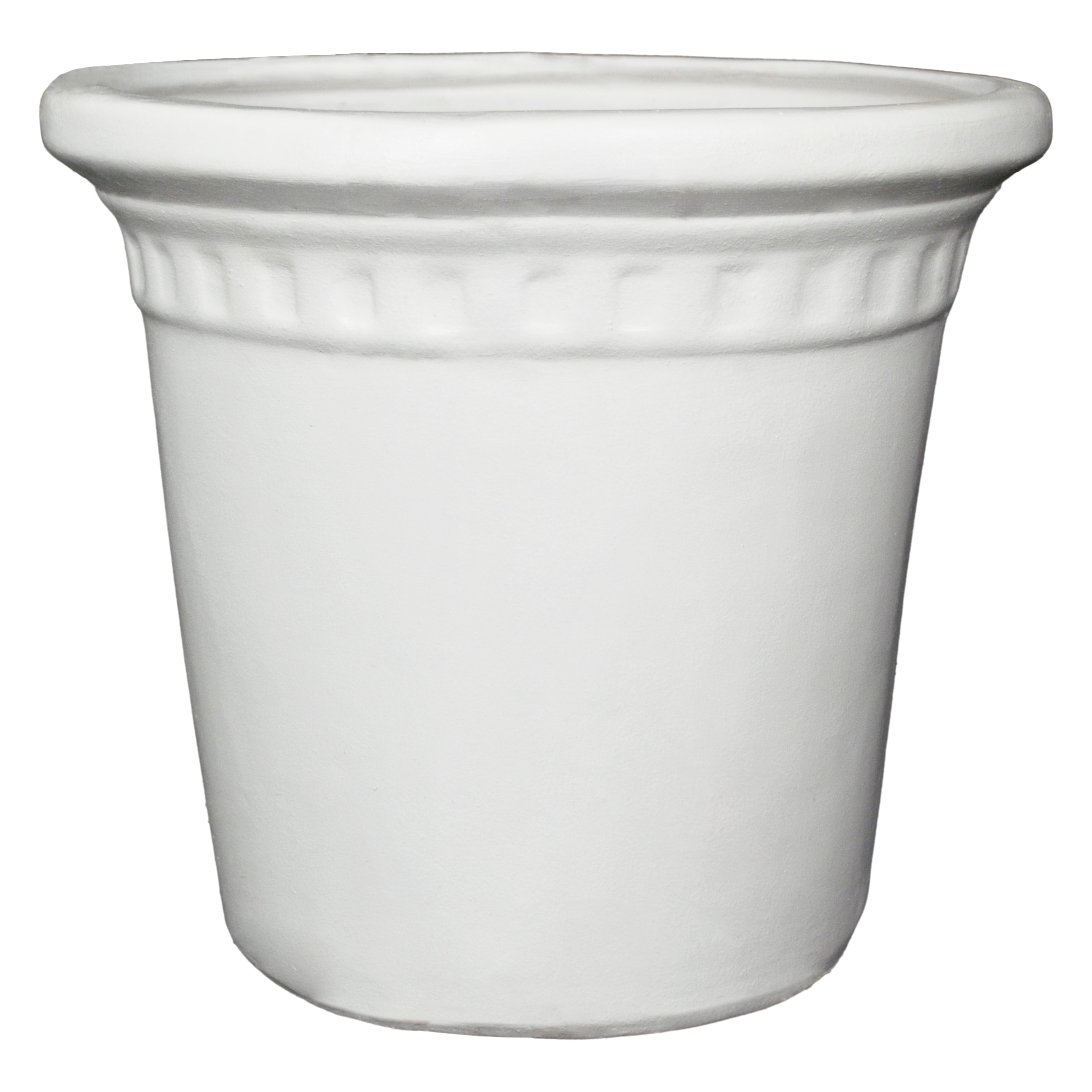 Evergreen 2CG849 14.0-in W x 12-in H x 14-in D White Ceramic Indoor/Outdoor Planter