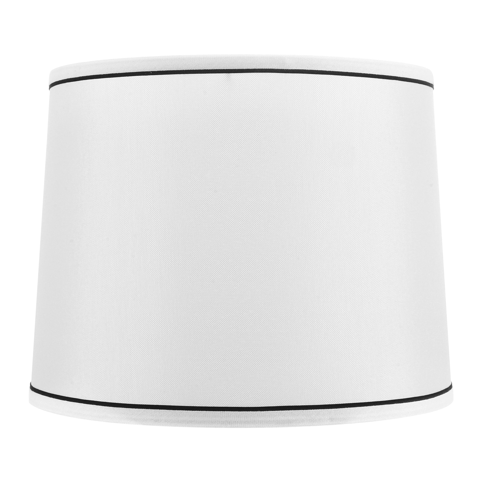 VEVOR Lamp Shade 2 Set  11 in Top x 13 in Bottom x 10 in High (Spider Fitter)  Medium Lampshade with Harp  Replacement Lamp Shade for Table and Floor Lamps Pendant Lights  White with Black Edge