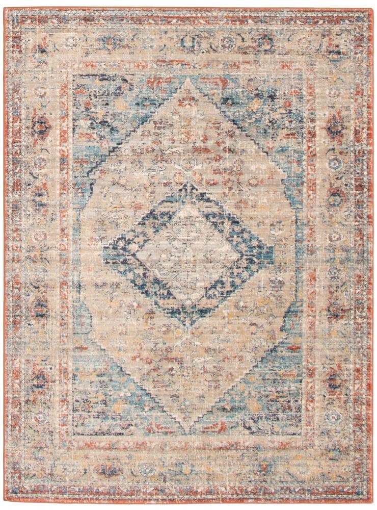 ECARPETGALLERY 324487 Bolivia Bijar 5 x 8 (ft) Loomed Polypropylene Multi Color Rectangular Indoor Distressed/Overdyed Bohemian/Eclectic Area rug