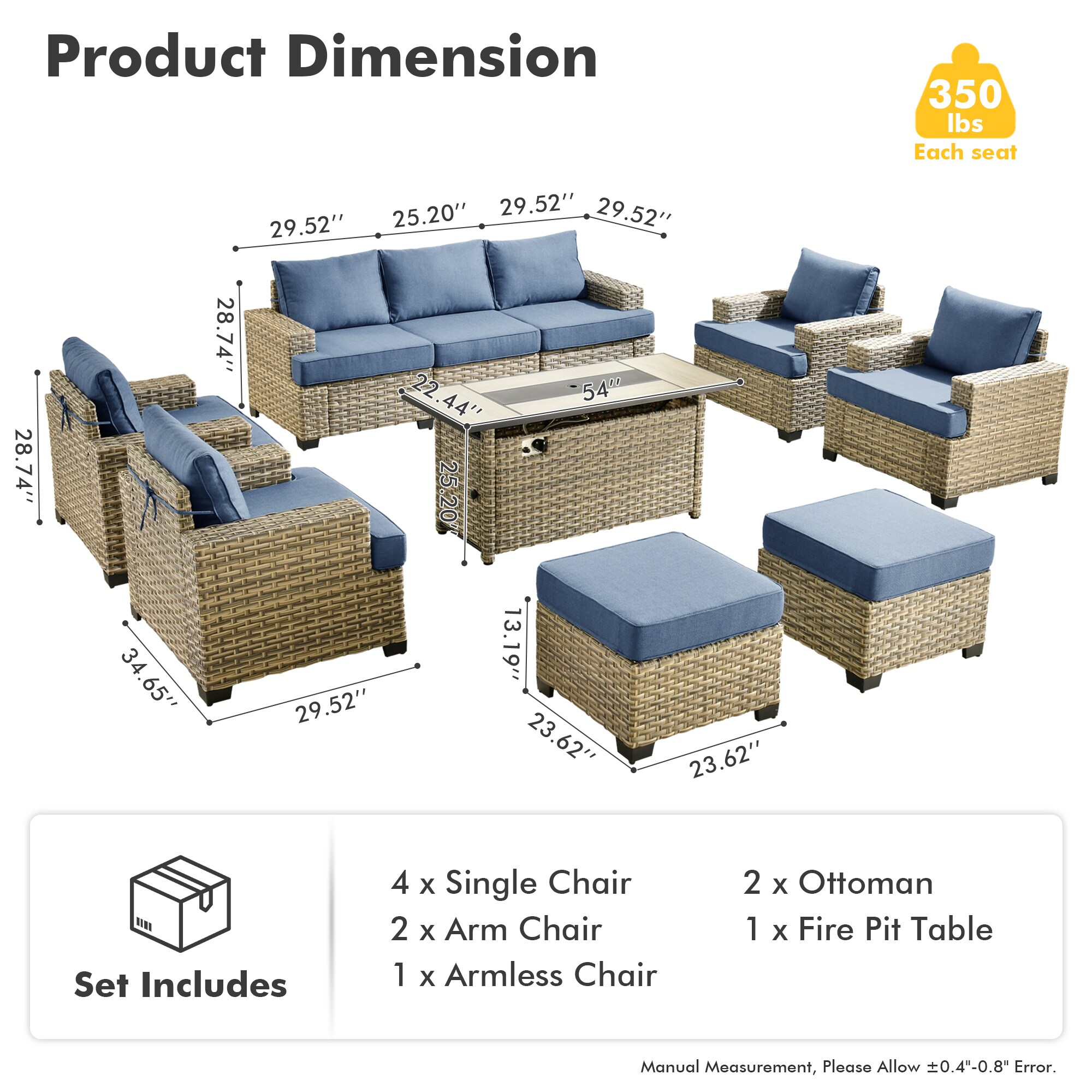 XIZZI XITBS5075-54CFP Patio-Conversation-Sets - View #7