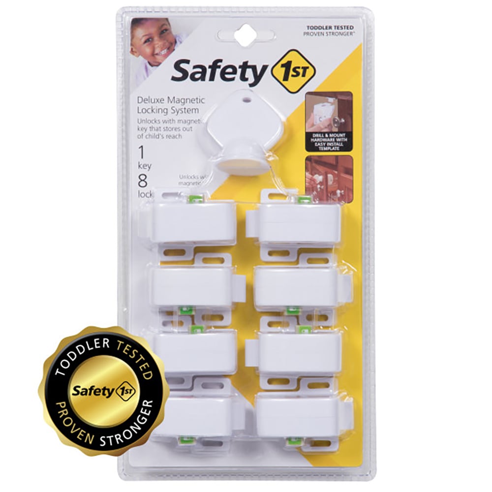 Safety 1st Deluxe Magnetic Locking Systems White Magnetic