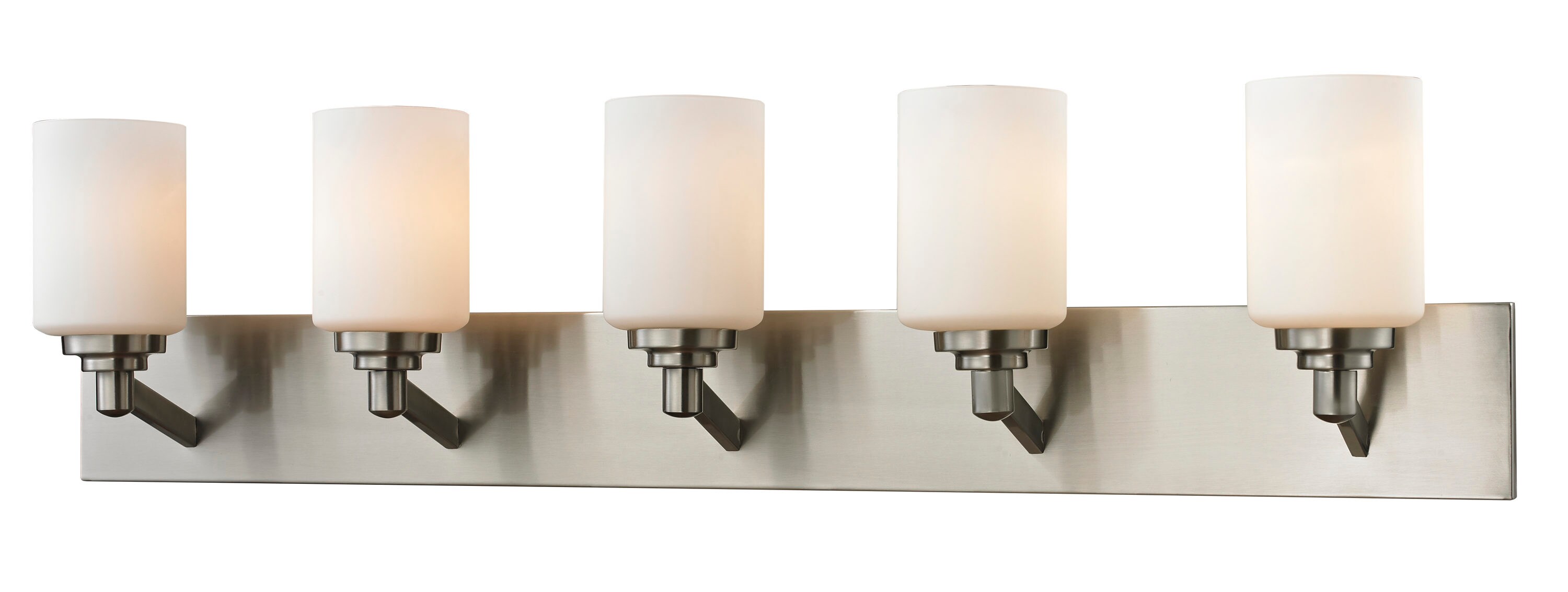 Z-Lite 410-5V Montego 38.75-in 5-Light Brushed Nickel Transitional Vanity Light