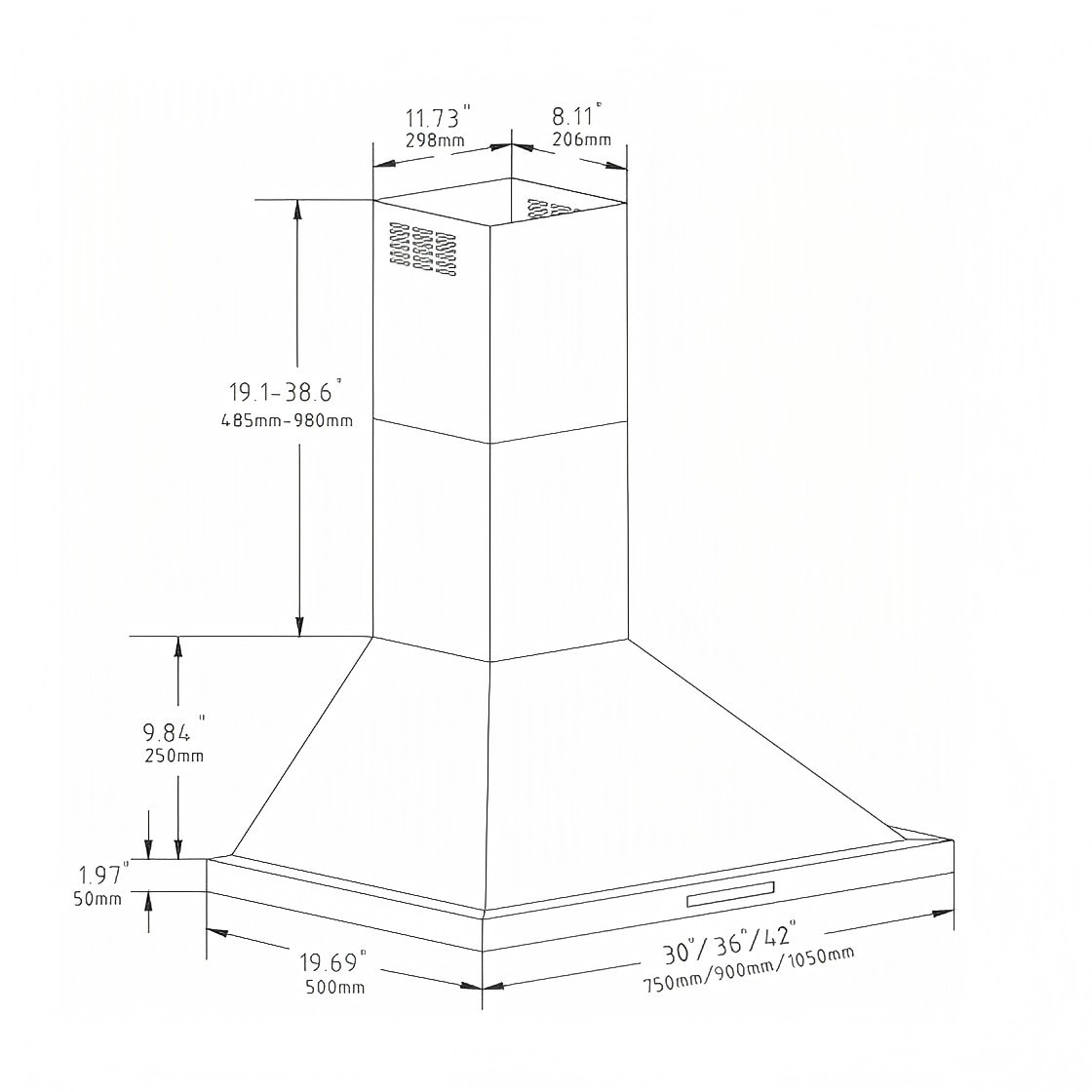 VIKIO VIKP0236S Wall-Mounted-Range-Hoods - View #13