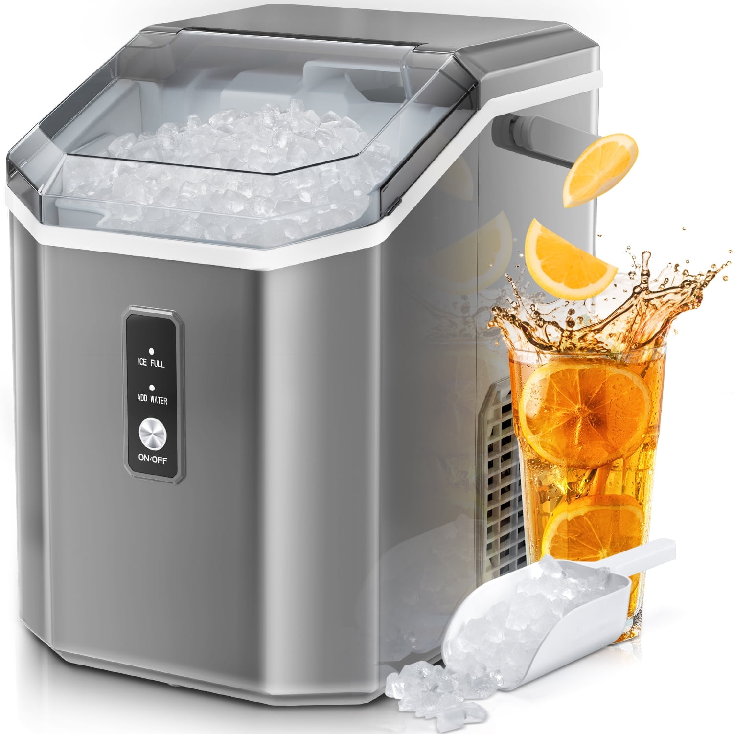 Antarctic Star Z5815NA-GREY 33-lb Ice Per day Countertop or portable Nugget/Pebble Ice Maker ( Grey )