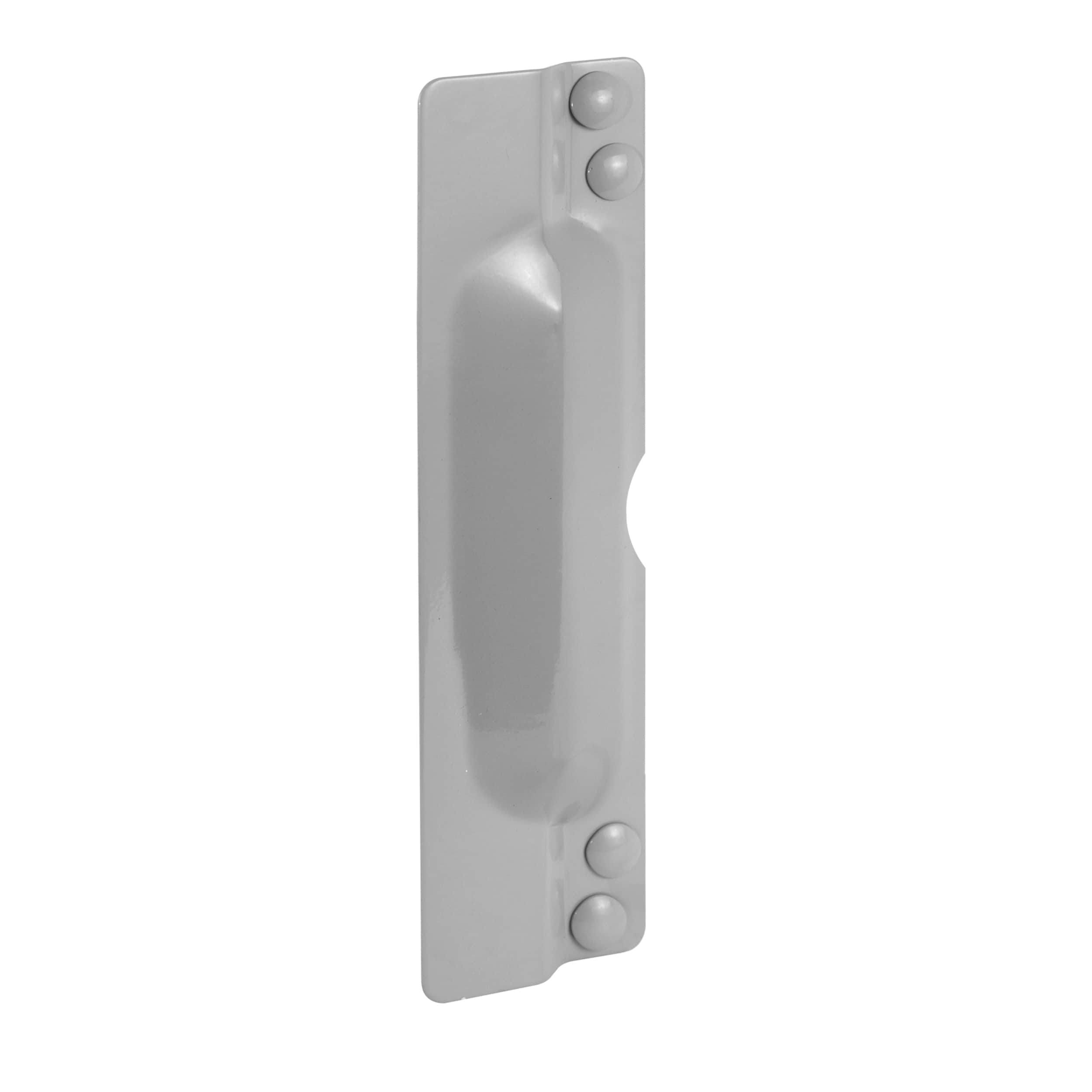 Prime-Line U 9503 11-Inches H x 3-Inches Gray Steel Outswing Residential Door Latch Guard