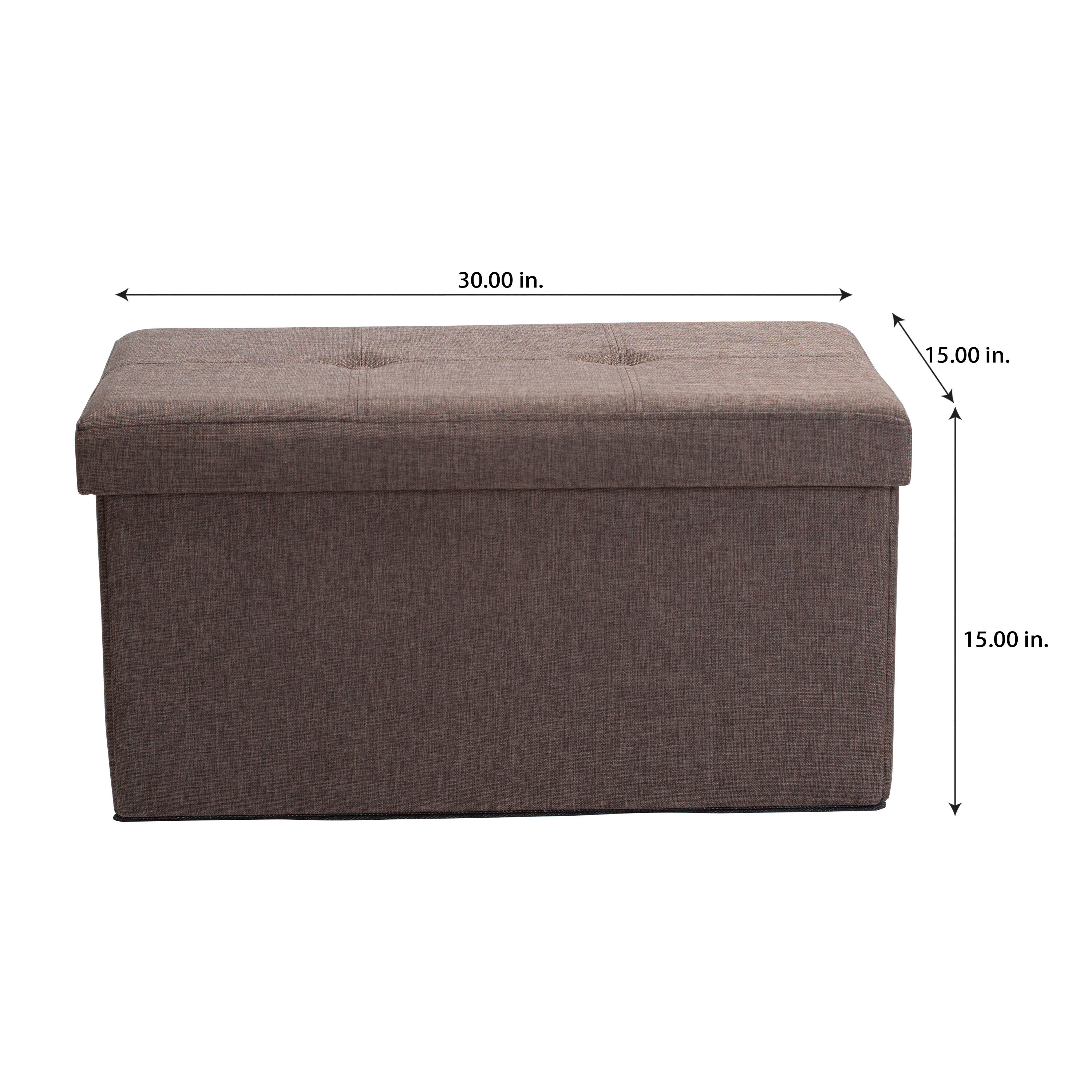 Simplify F-0637-ESPRESSO Casual Espresso Storage Ottoman